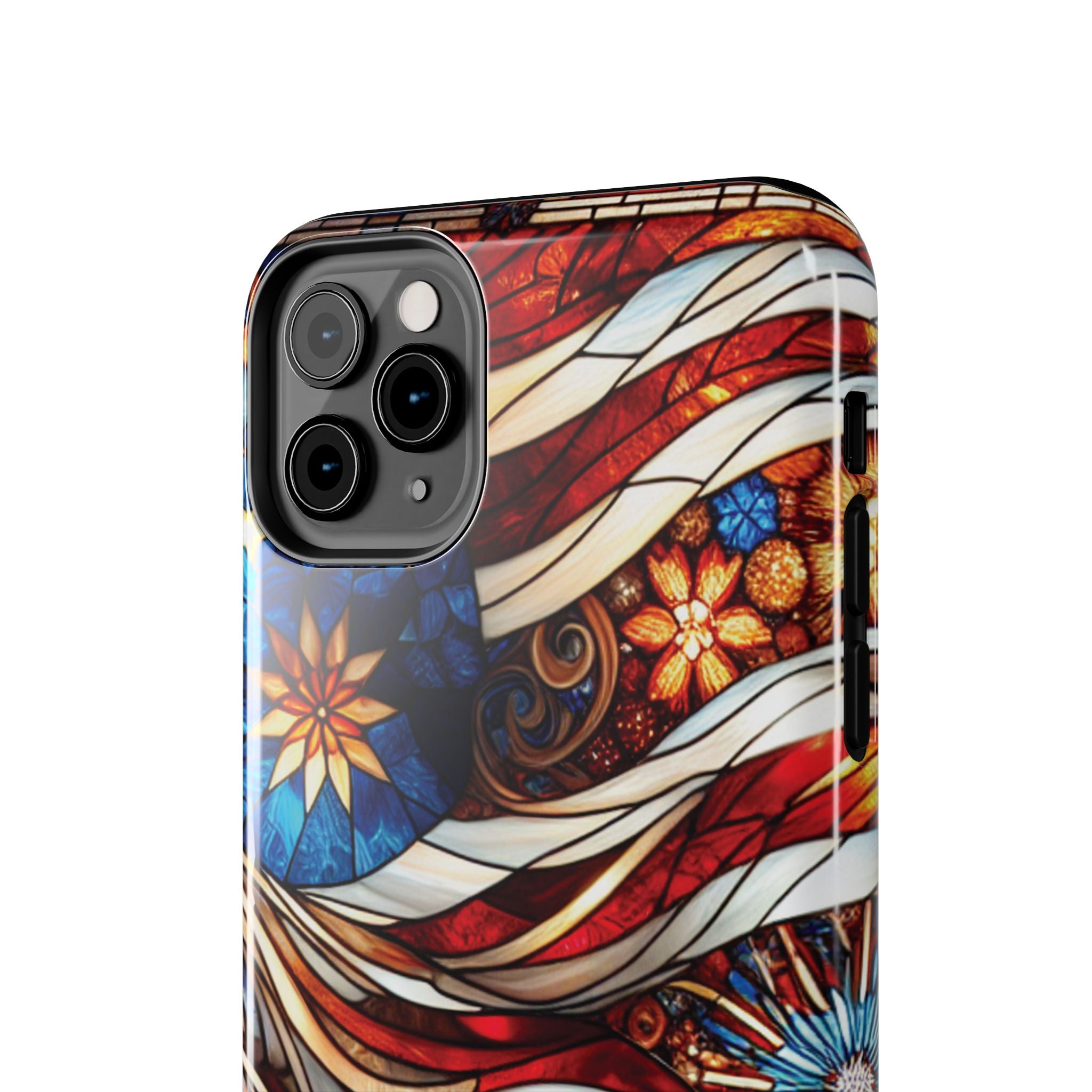 American by Nature Colorful Stained Glass Tough Phone Cases | Unique iPhone Covers, Protective Cases, Vibrant Designs, Gifts for Him/Her
