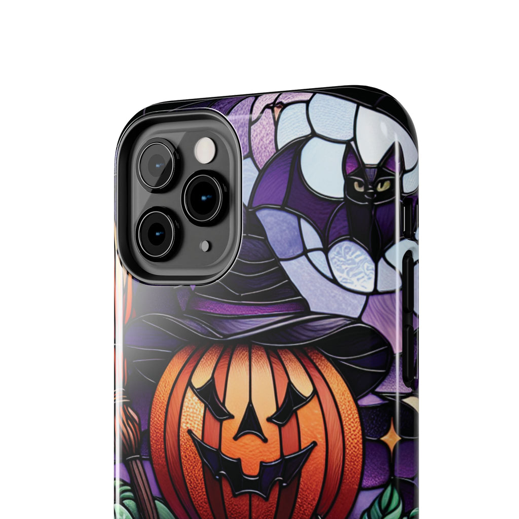 Halloween Jack-O'-Lantern Tough Phone Case — Spooky Pumpkin Witch Hat Design