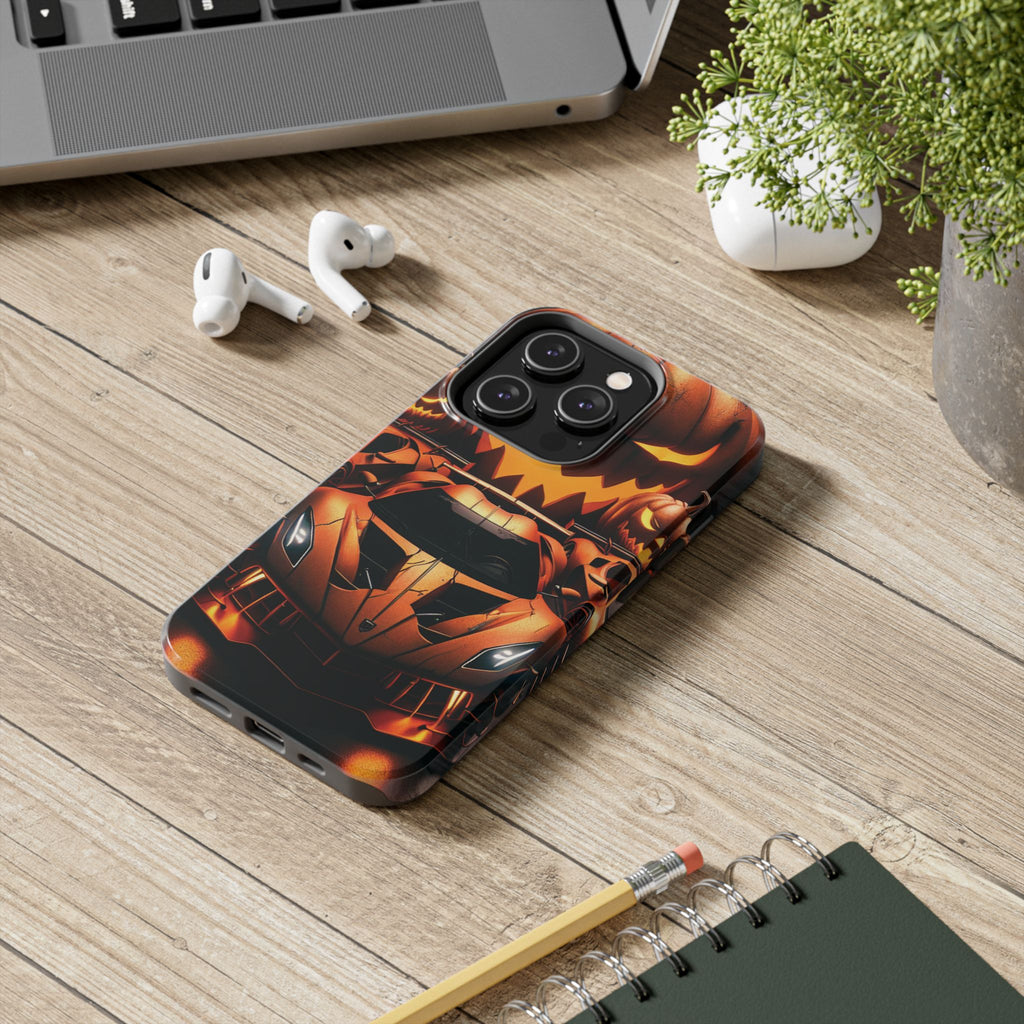 Halloween Supercar Tough Phone Case — Pumpkin Jack-O'-Lantern Design