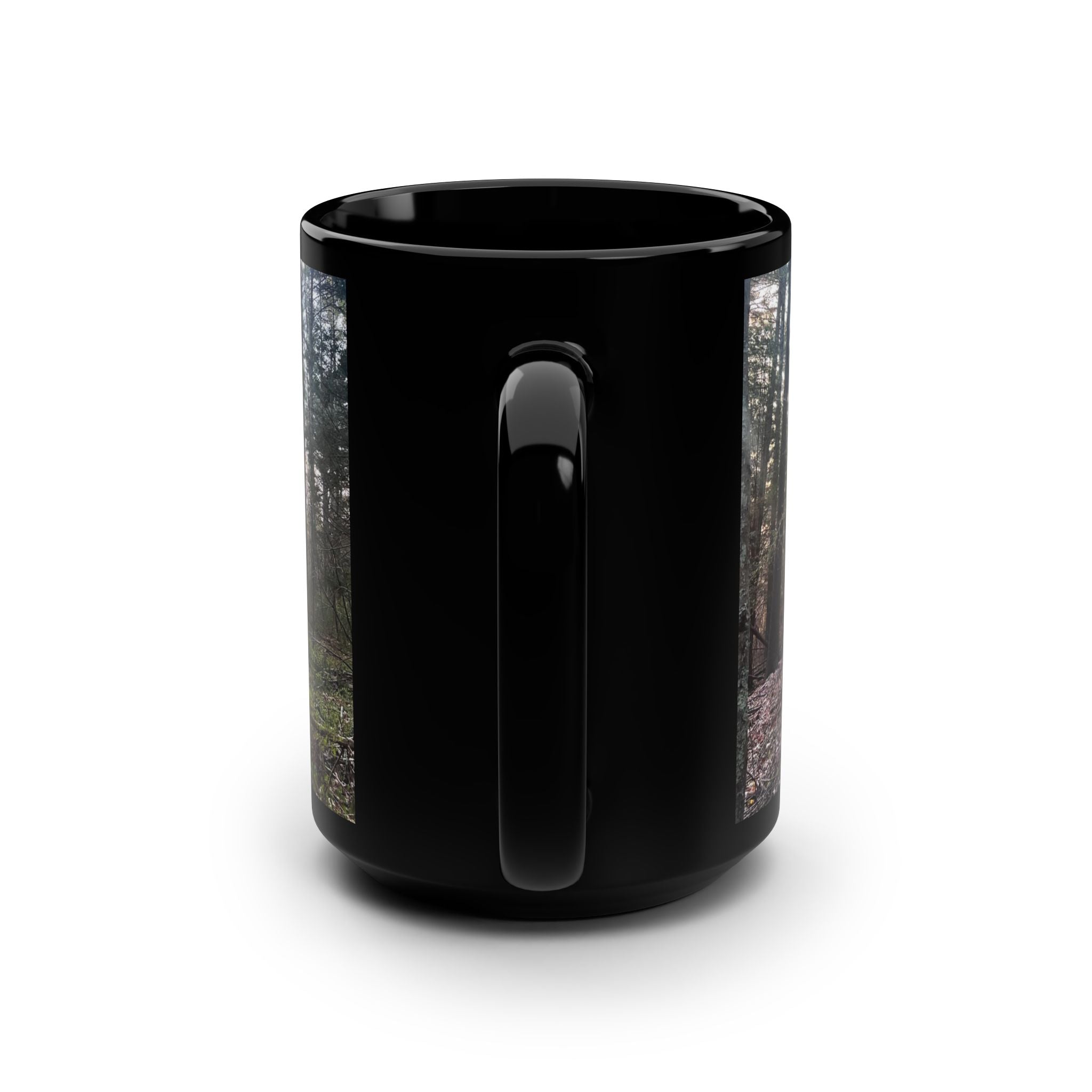 Peaceful - A Hunters Thoughts - Black Mug, 15oz