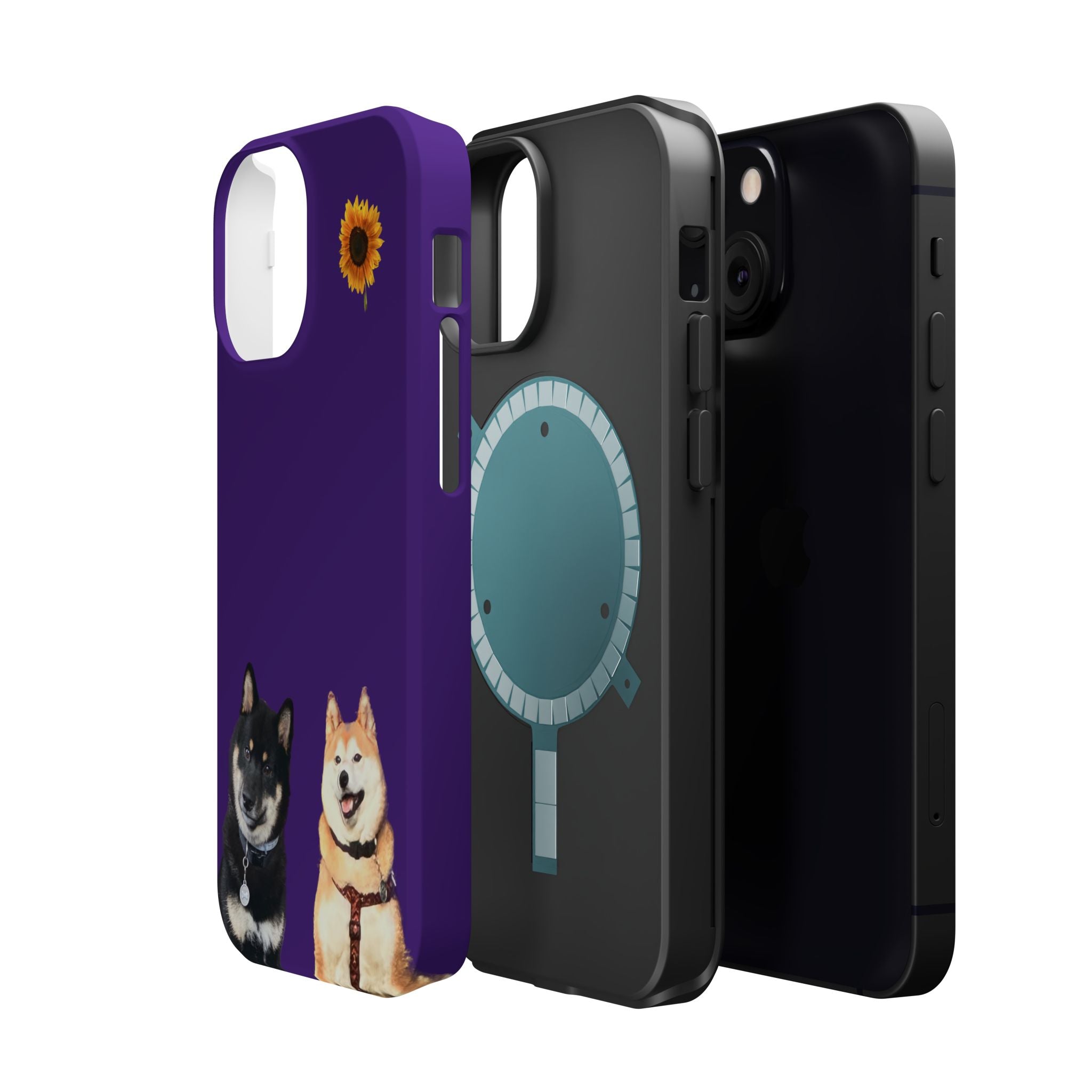 Shiba pair purple sunflower MagSafe Tough Cases