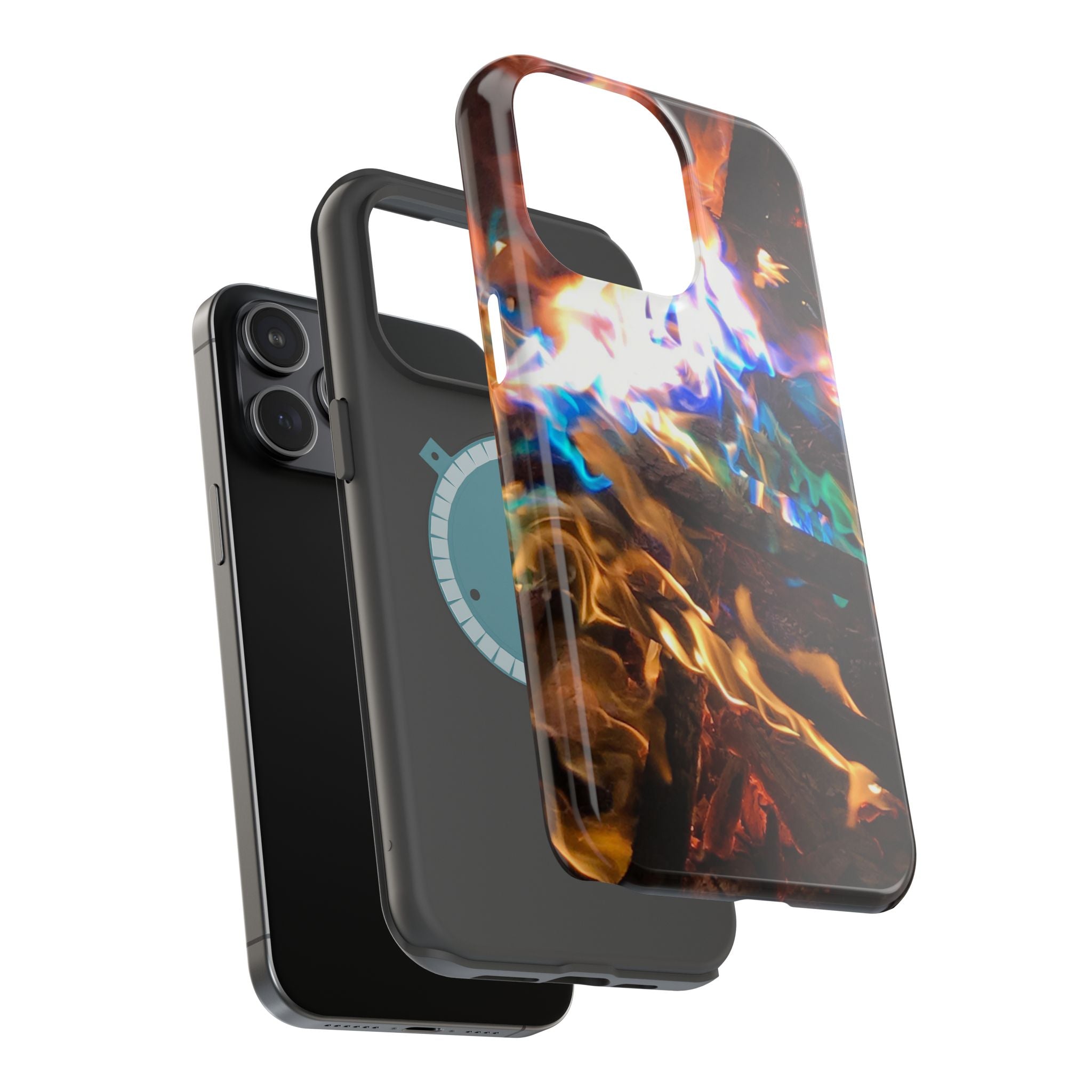 Aurora Flame Phone Case - Magnetic Impact-Resistant iPhone Cover