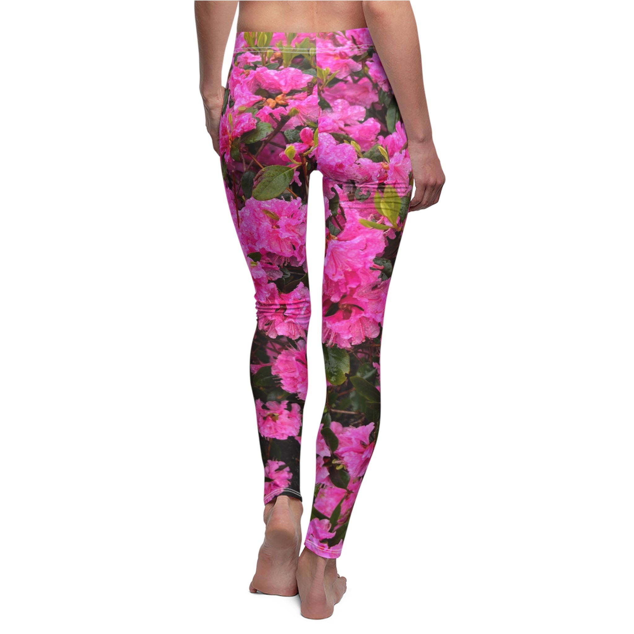 Floral Pink Azalea All-Over Print Leggings