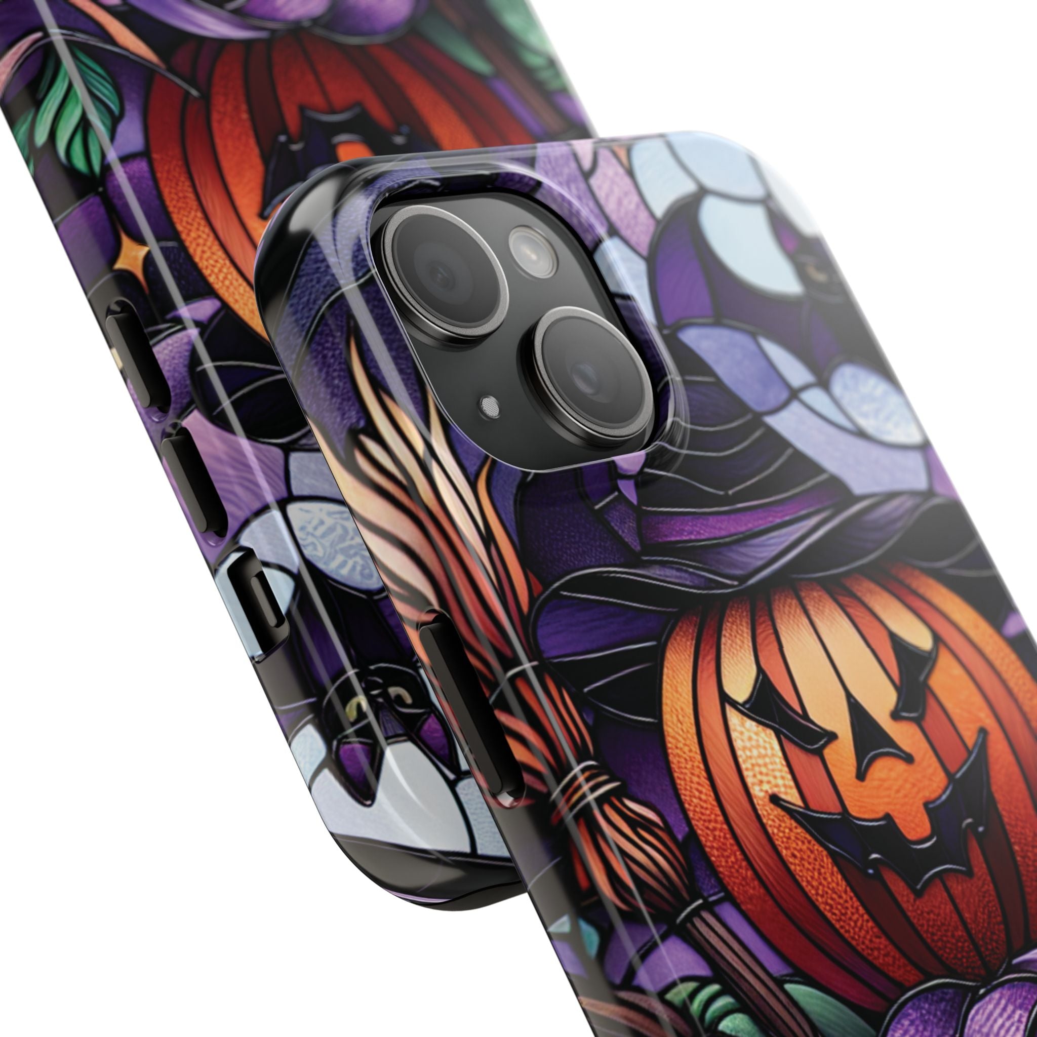 Halloween Jack-O'-Lantern Tough Phone Case — Spooky Pumpkin Witch Hat Design