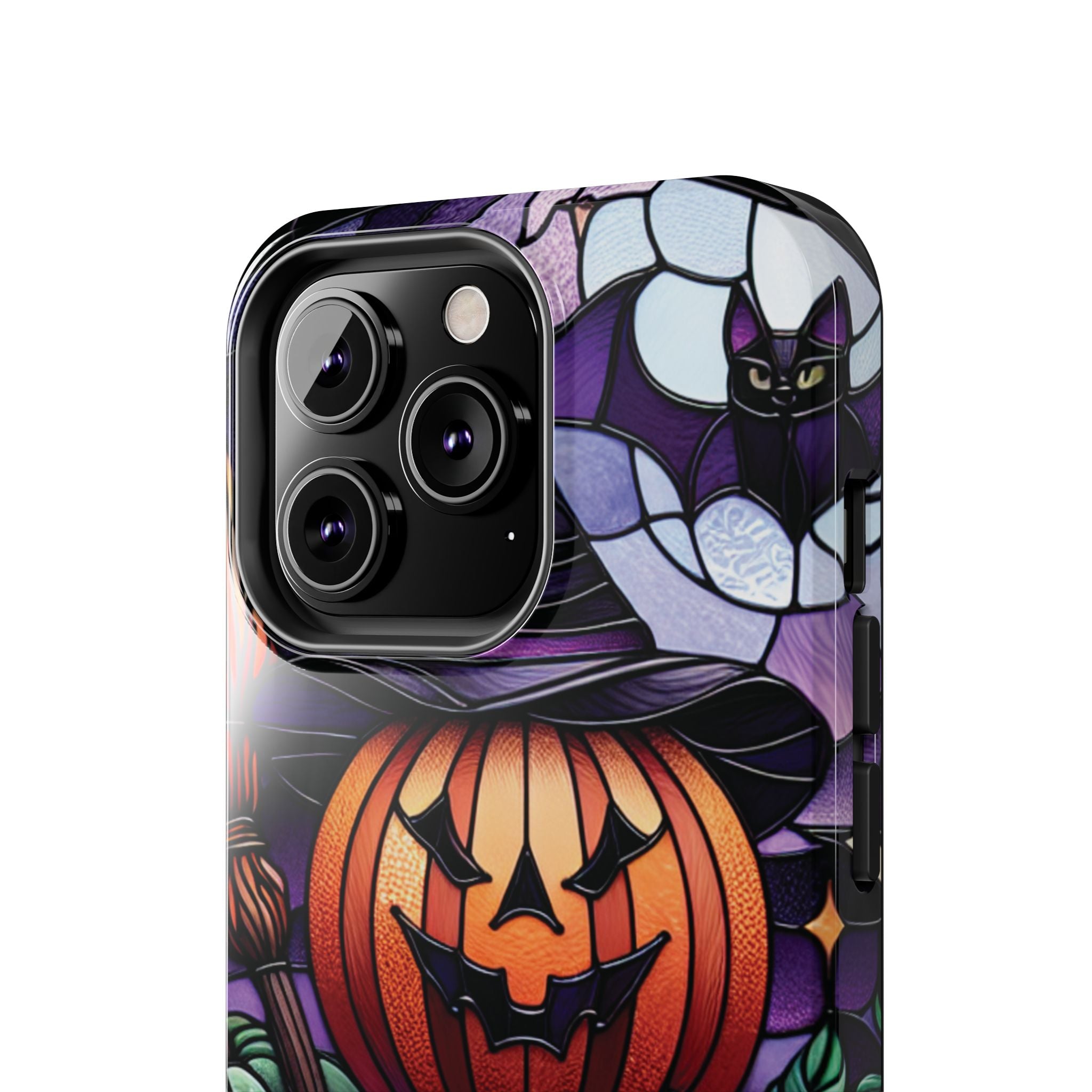 Halloween Jack-O'-Lantern Tough Phone Case — Spooky Pumpkin Witch Hat Design