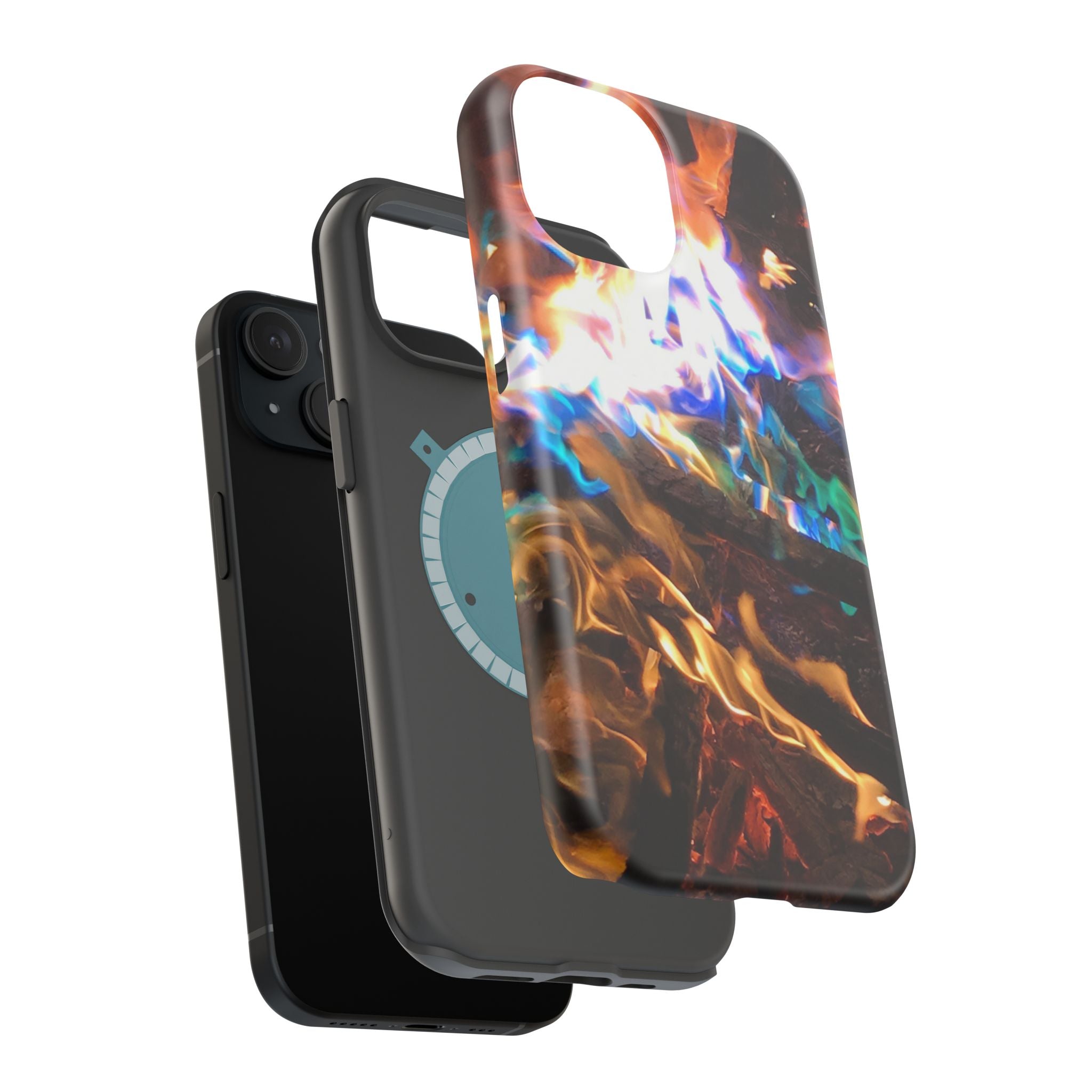 Aurora Flame Phone Case - Magnetic Impact-Resistant iPhone Cover