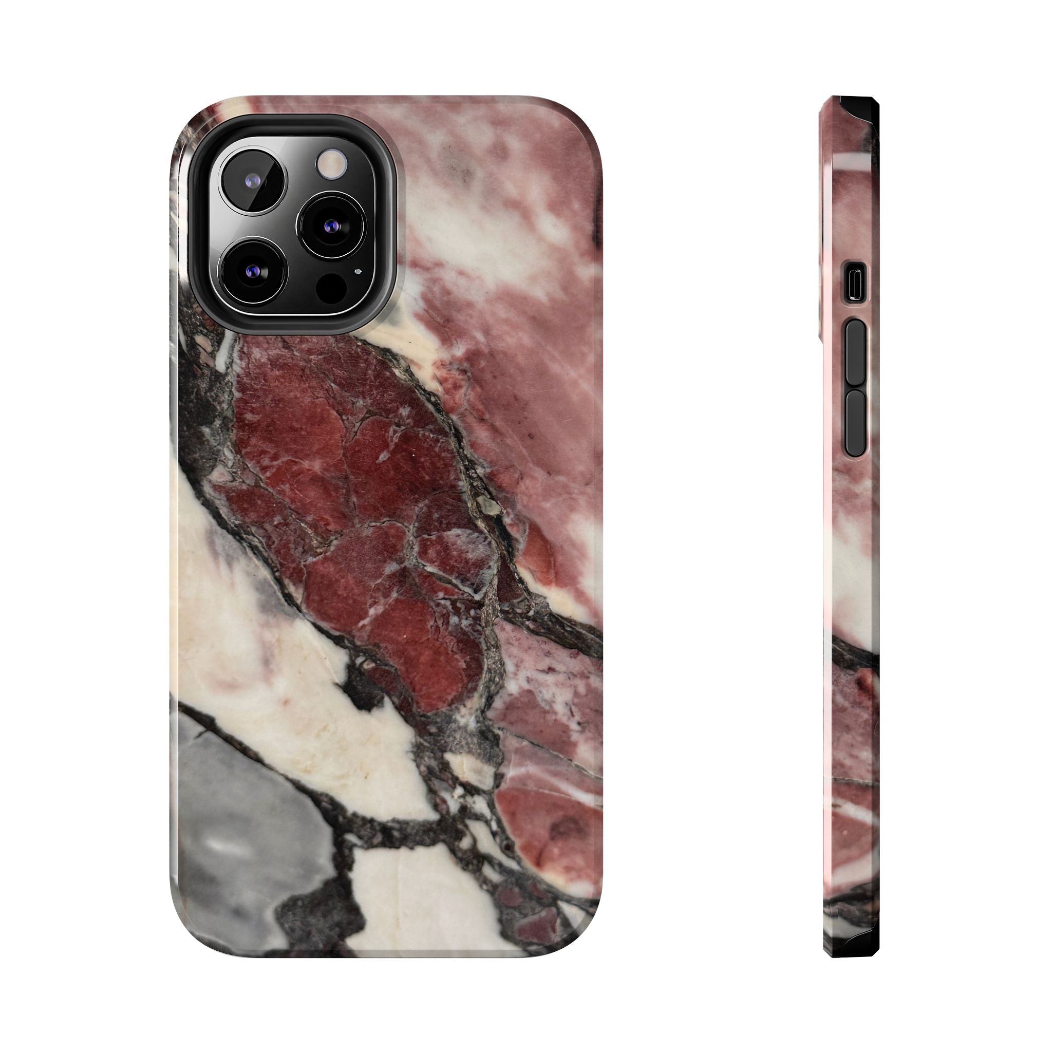 Red Marble Tough Phone Case — Protective Designer Phone Cover