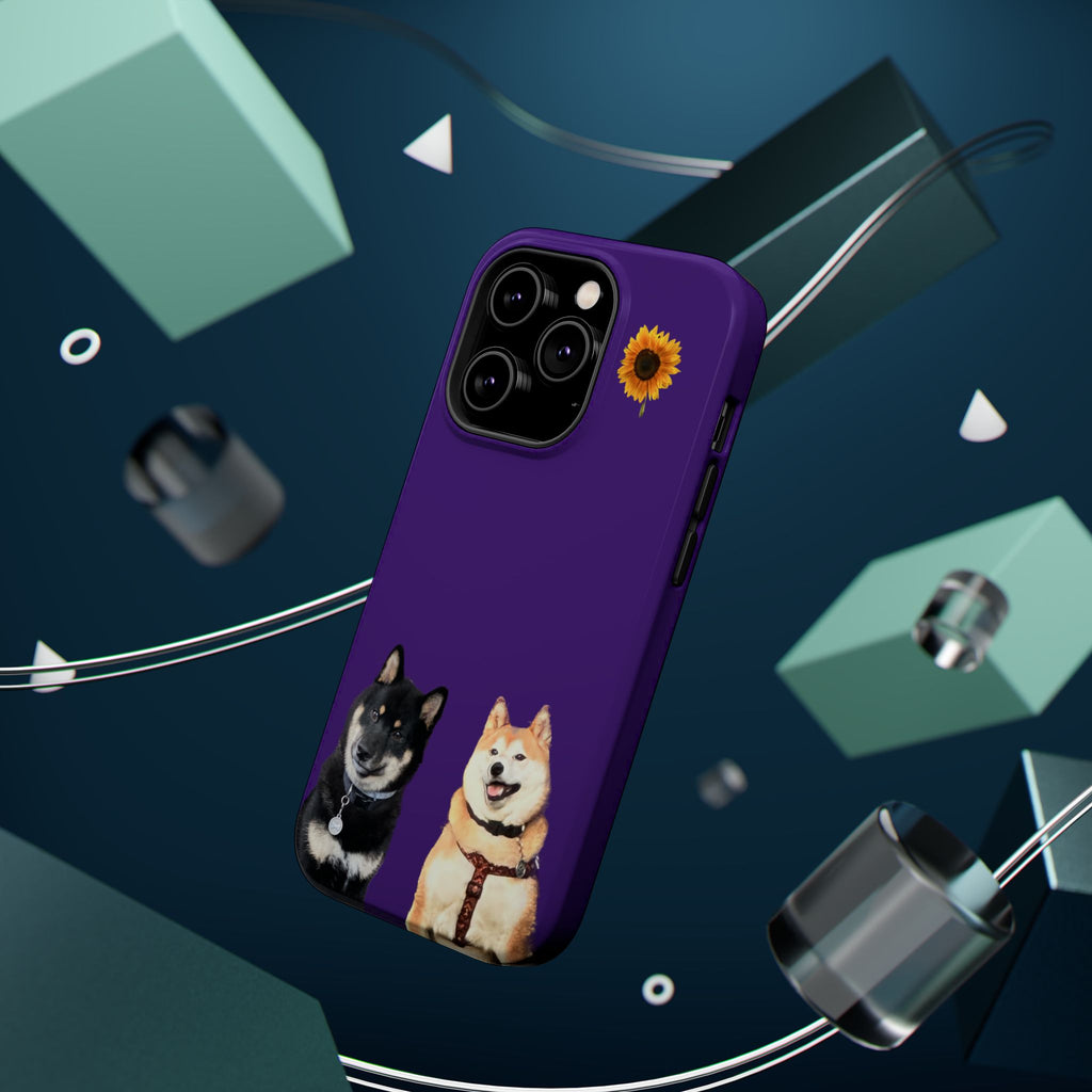 Shiba pair purple sunflower MagSafe Tough Cases