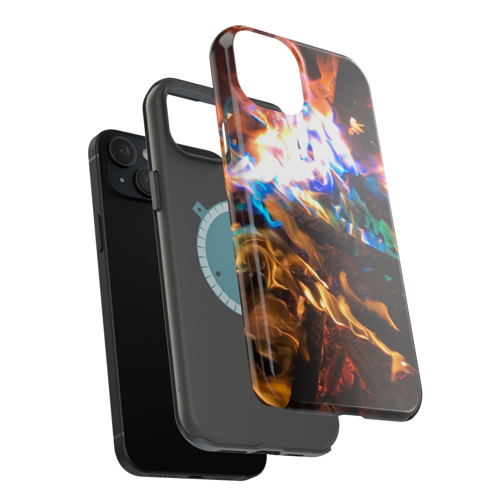 Aurora Flame Phone Case - Magnetic Impact-Resistant iPhone Cover