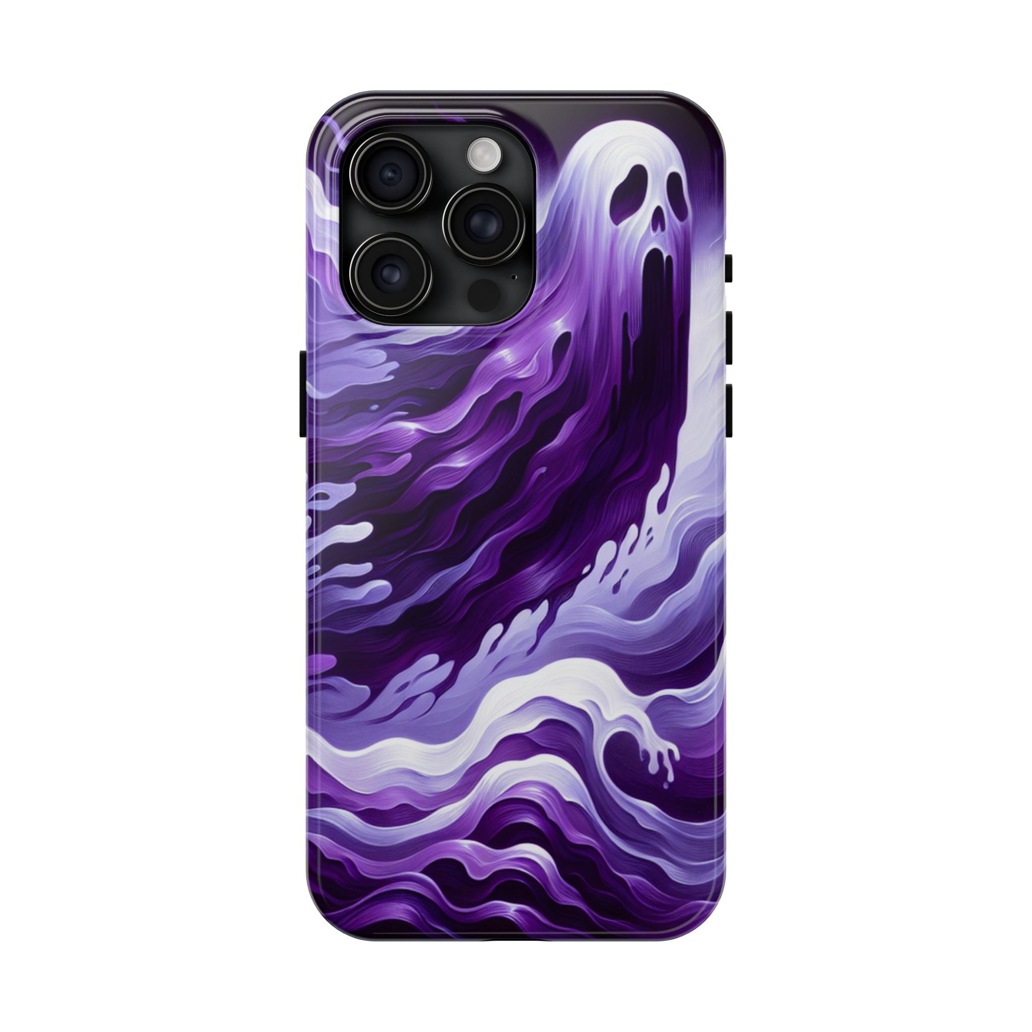 Purple wavey ghosts! - Tough Phone Cases