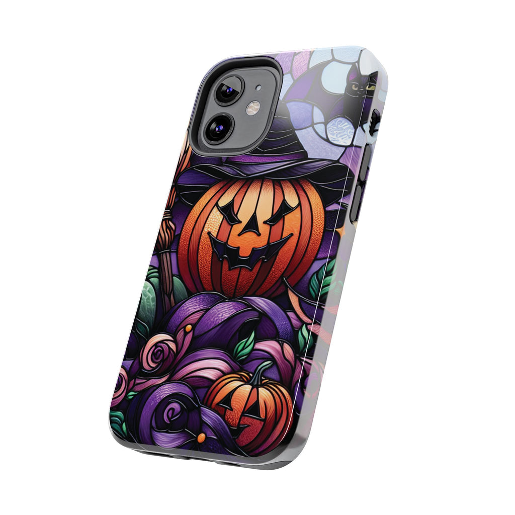 Halloween Jack-O'-Lantern Tough Phone Case — Spooky Pumpkin Witch Hat Design