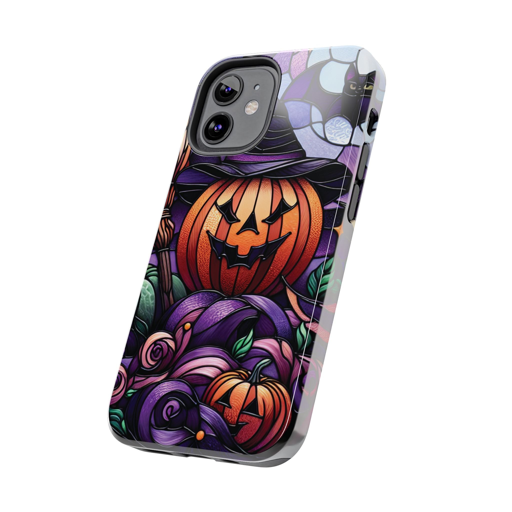 Halloween Jack-O'-Lantern Tough Phone Case — Spooky Pumpkin Witch Hat Design