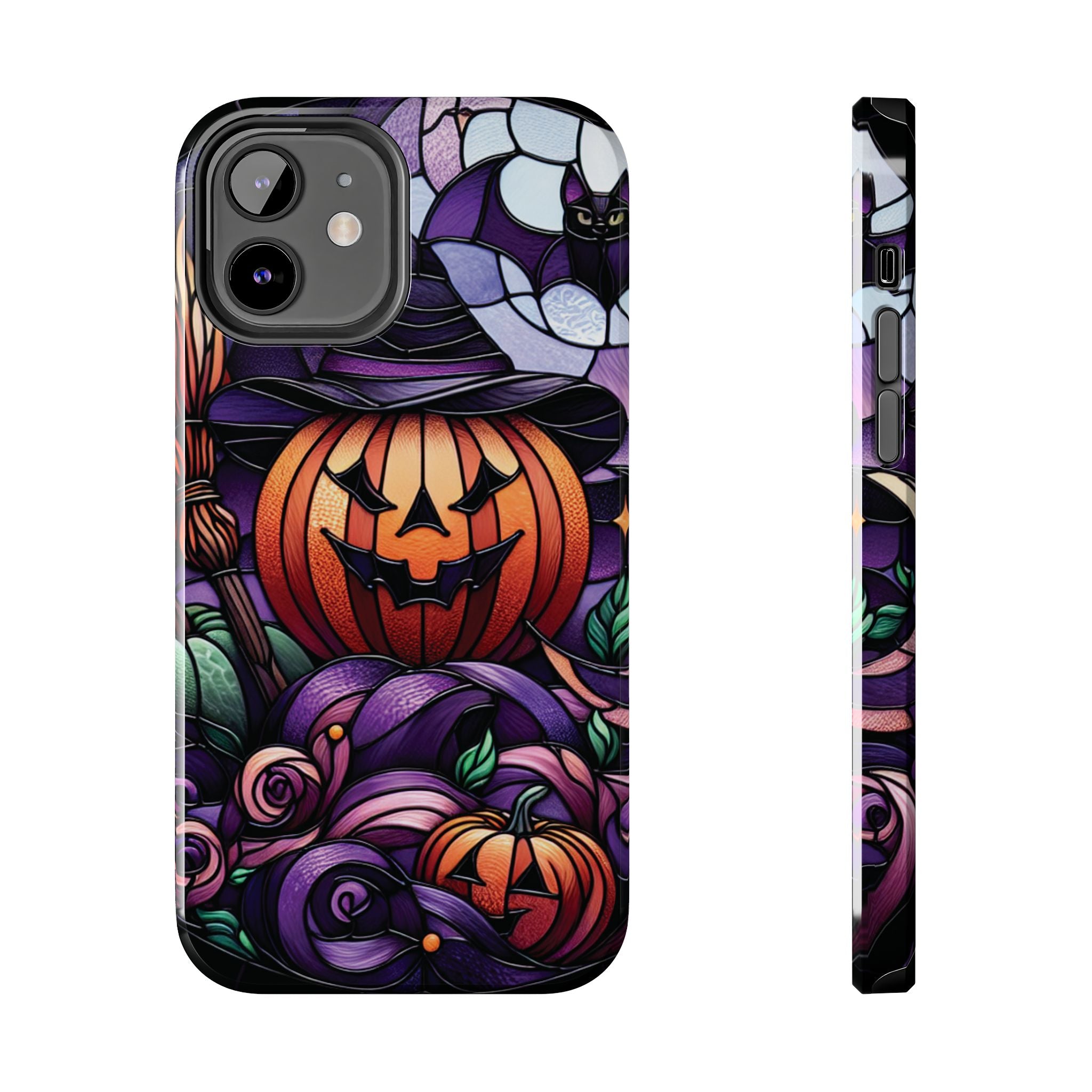 Halloween Jack-O'-Lantern Tough Phone Case — Spooky Pumpkin Witch Hat Design