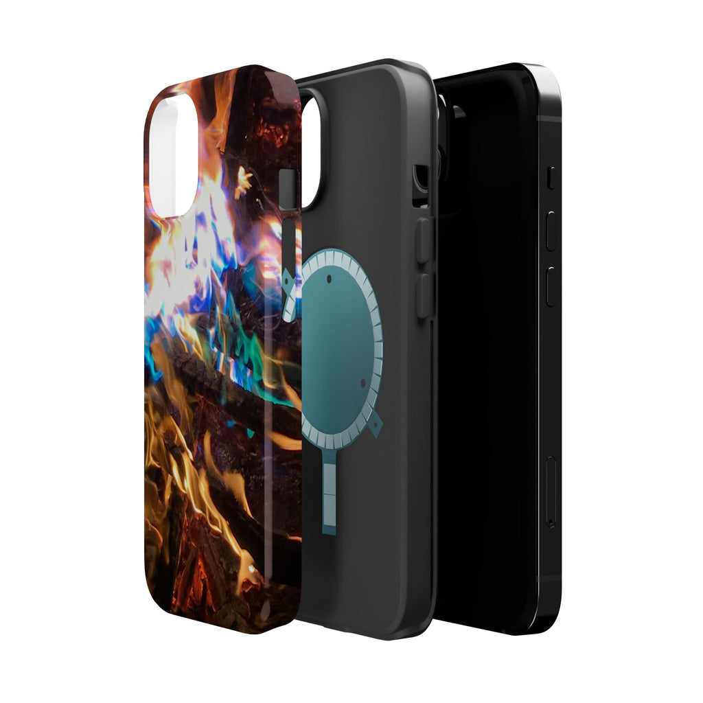 Aurora Flame Phone Case - Magnetic Impact-Resistant iPhone Cover