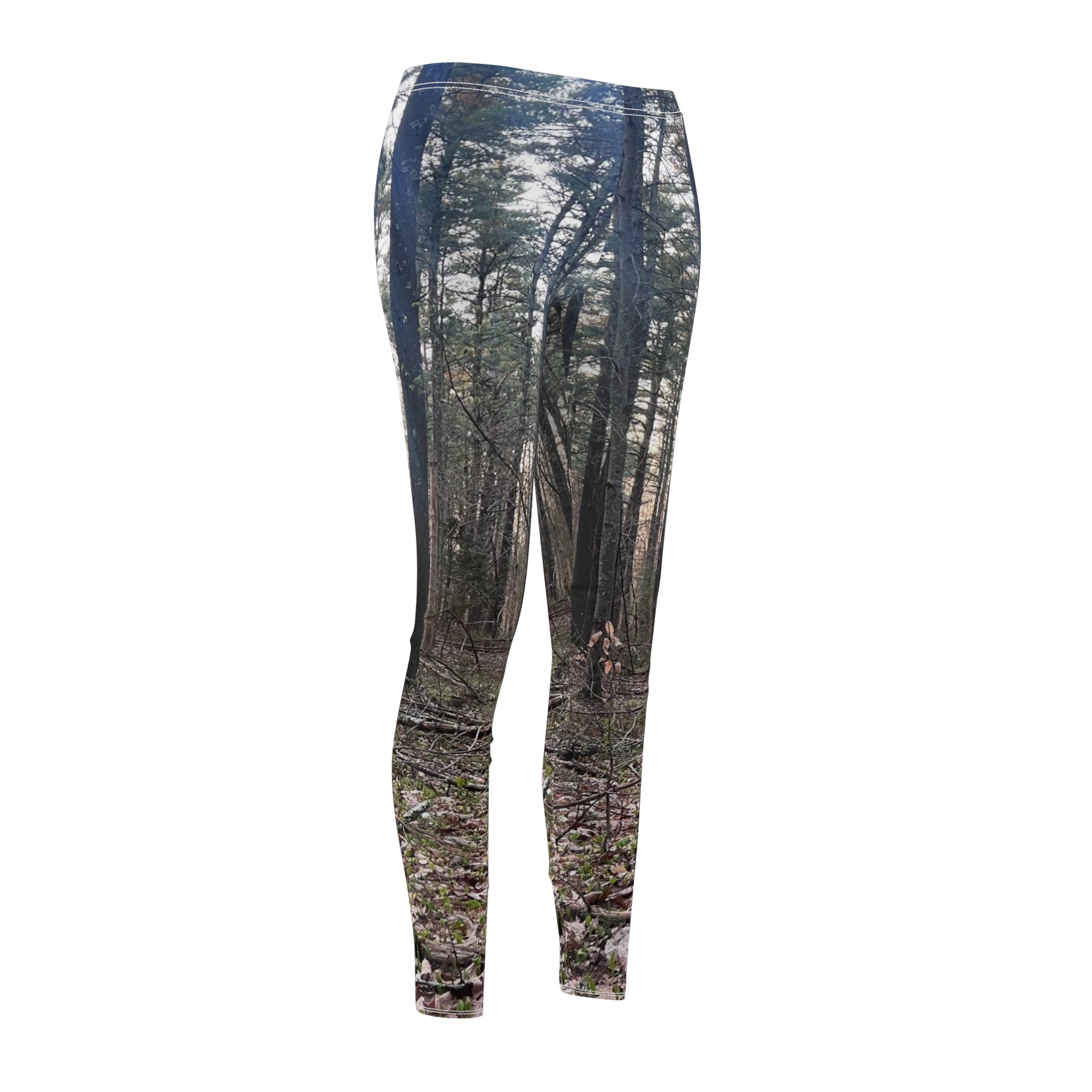 Forest Photo Print Leggings — Women’s Nature Scenic All-Over Print