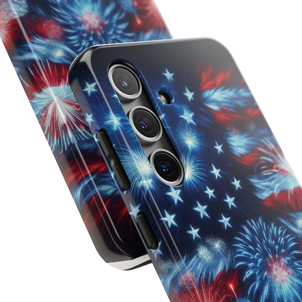 Patriotic Fireworks Phone Case, Independence Day, USA Pride, Tough Phone Cover, July 4th, Gift for Veterans