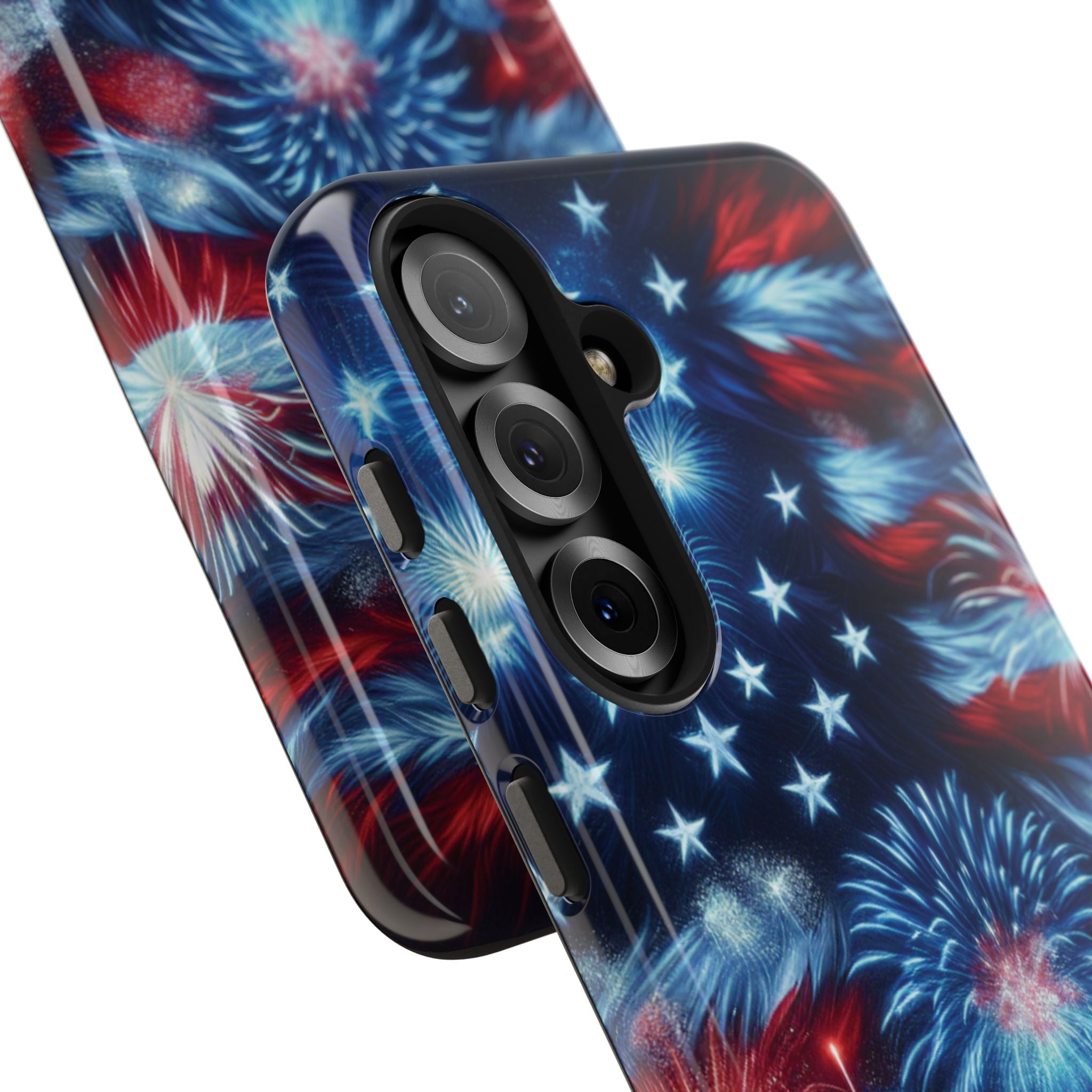 Patriotic Fireworks Phone Case, Independence Day, USA Pride, Tough Phone Cover, July 4th, Gift for Veterans