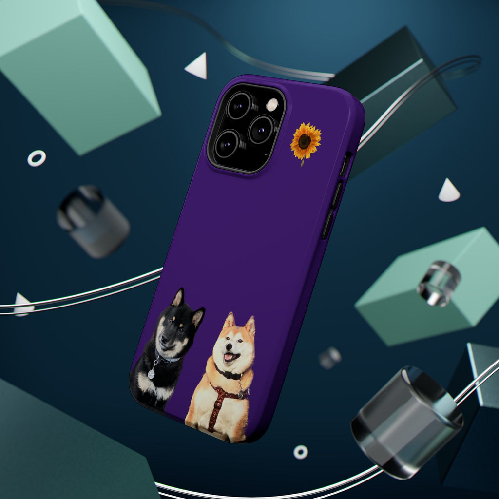 Shiba pair purple sunflower MagSafe Tough Cases