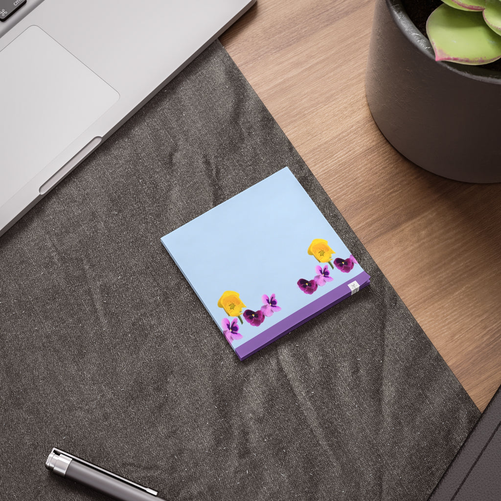 Spring Time Flowers Blue Post-it® Note Pads