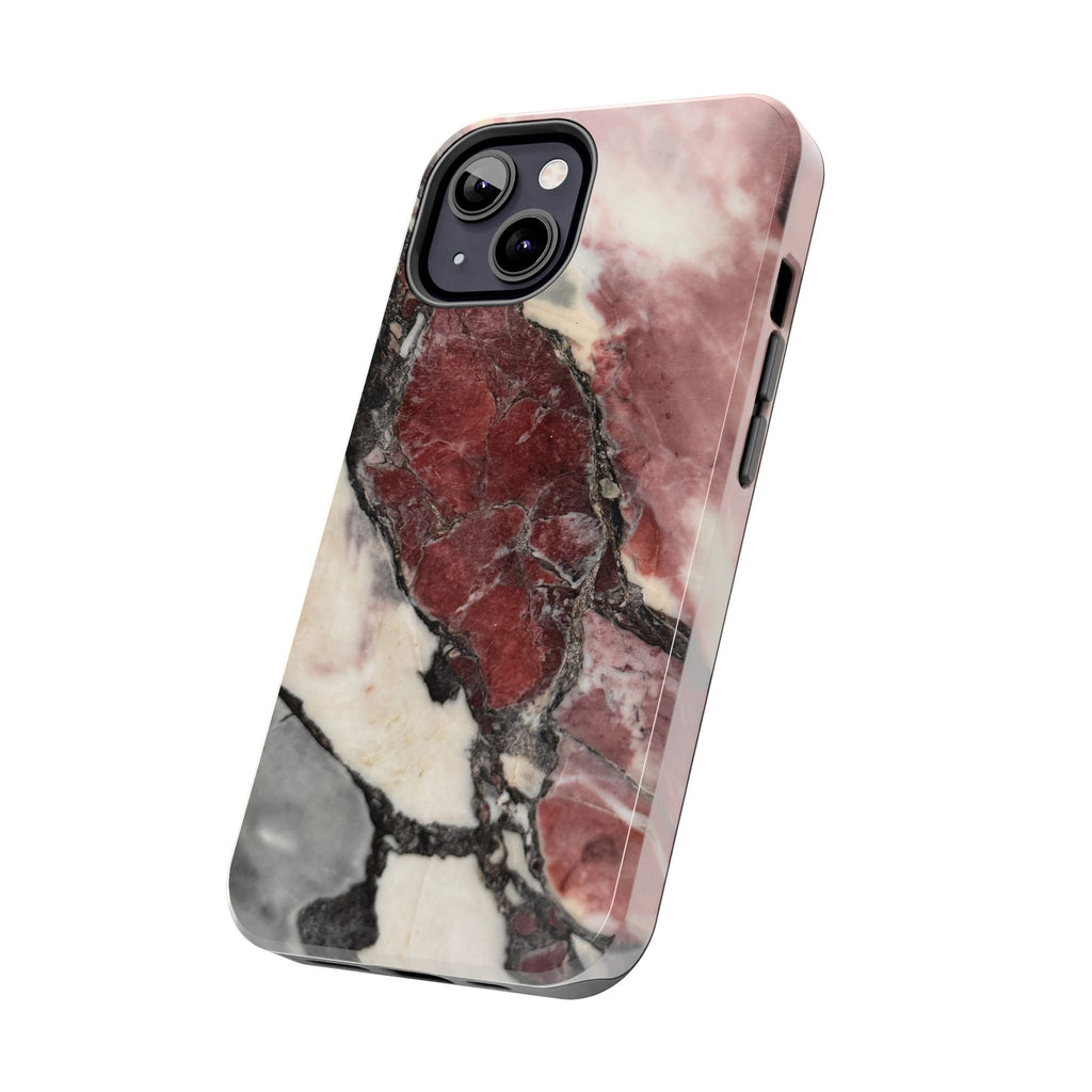 Red Marble Tough Phone Case — Protective Designer Phone Cover