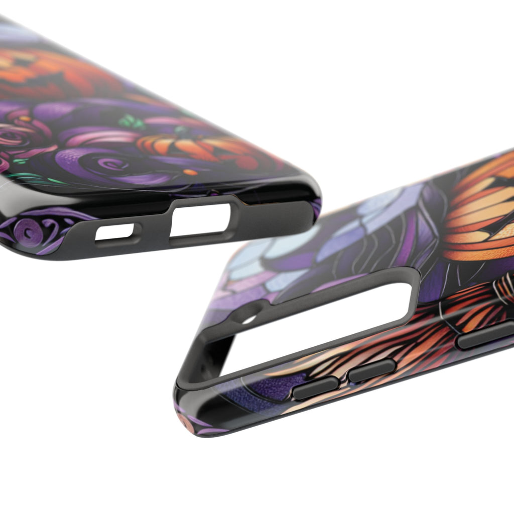 Halloween Jack-O'-Lantern Tough Phone Case — Spooky Pumpkin Witch Hat Design
