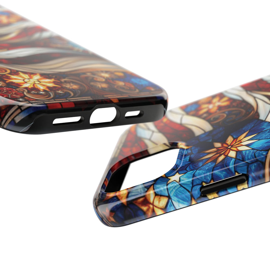 American by Nature Colorful Stained Glass Tough Phone Cases | Unique iPhone Covers, Protective Cases, Vibrant Designs, Gifts for Him/Her