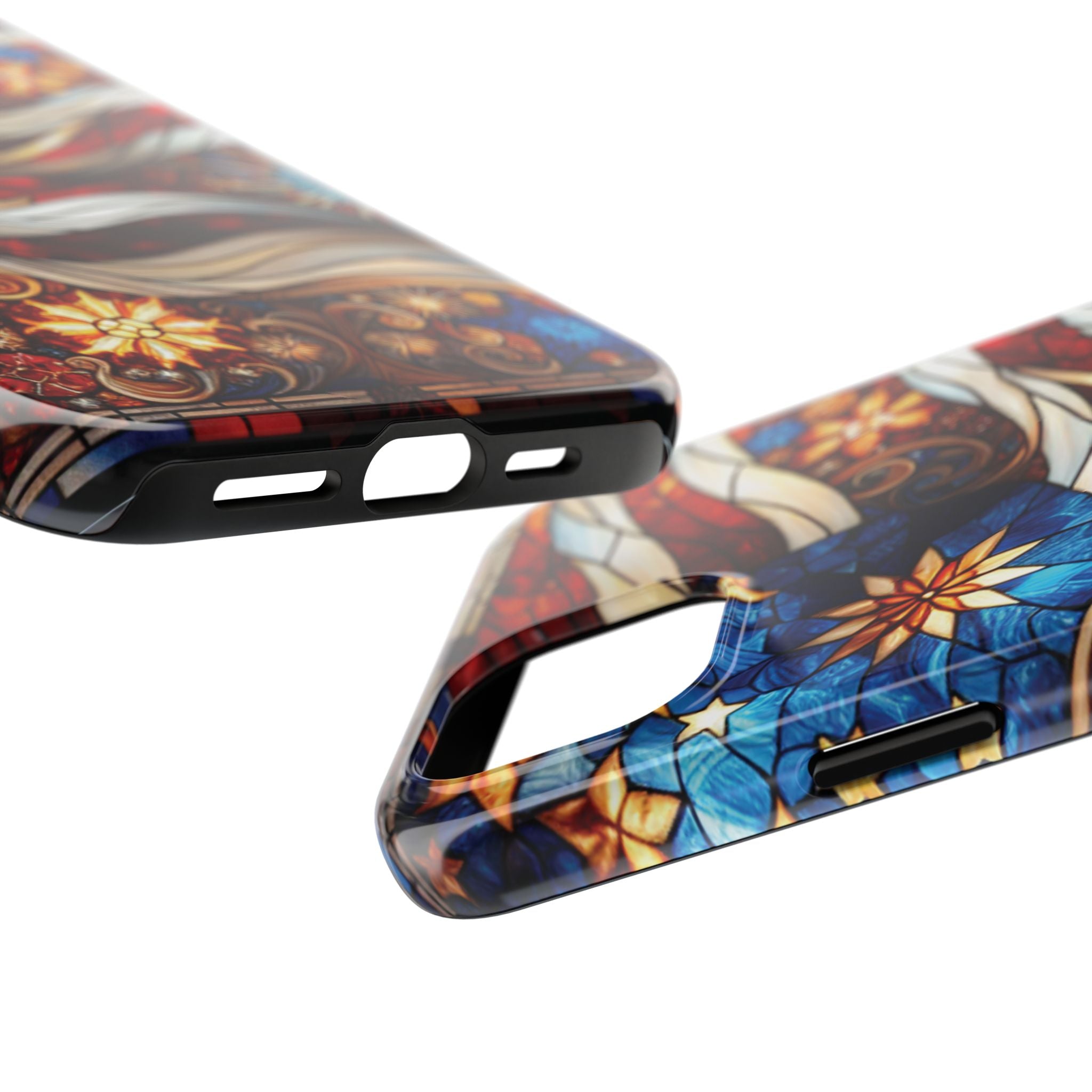 American by Nature Colorful Stained Glass Tough Phone Cases | Unique iPhone Covers, Protective Cases, Vibrant Designs, Gifts for Him/Her
