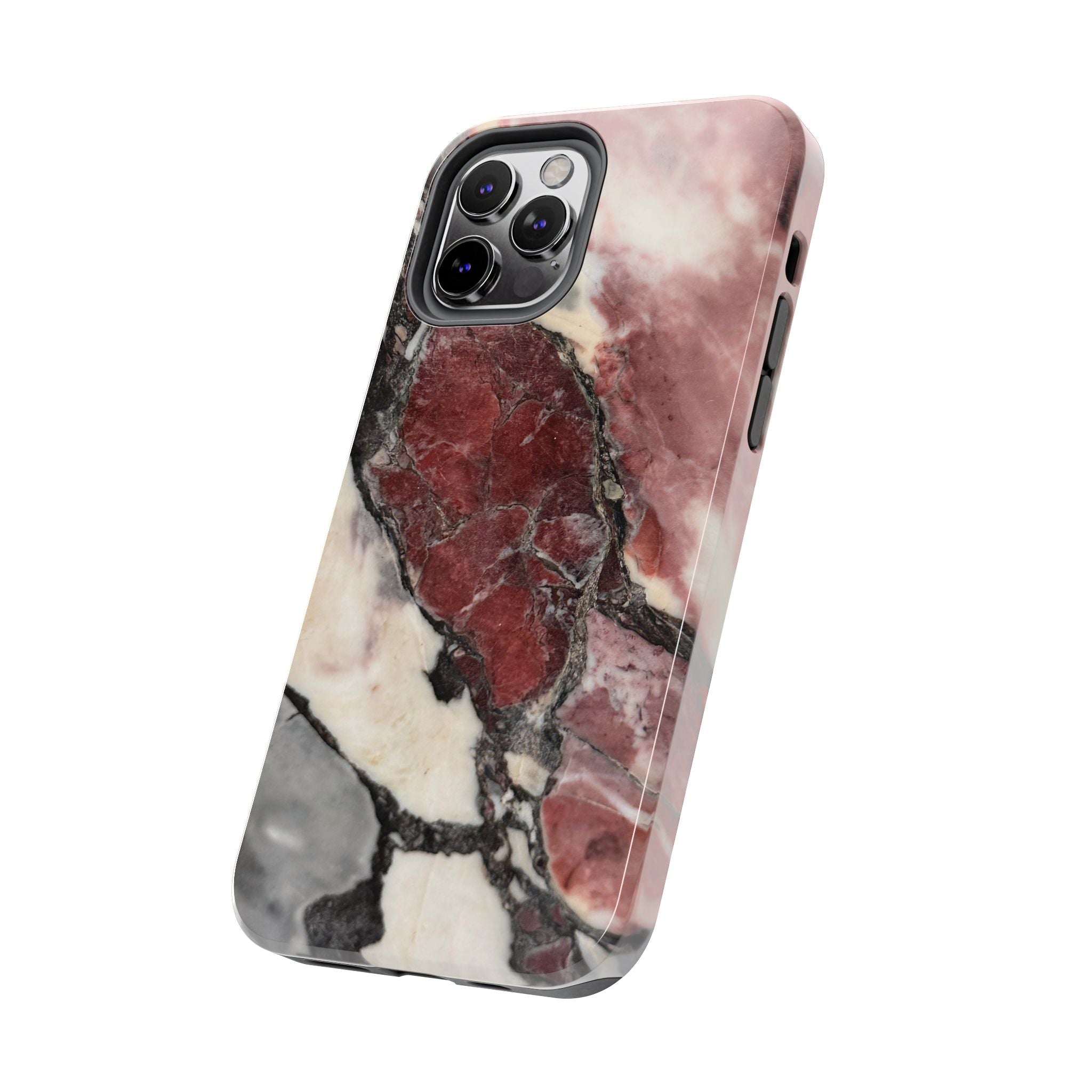 Red Marble Tough Phone Case — Protective Designer Phone Cover