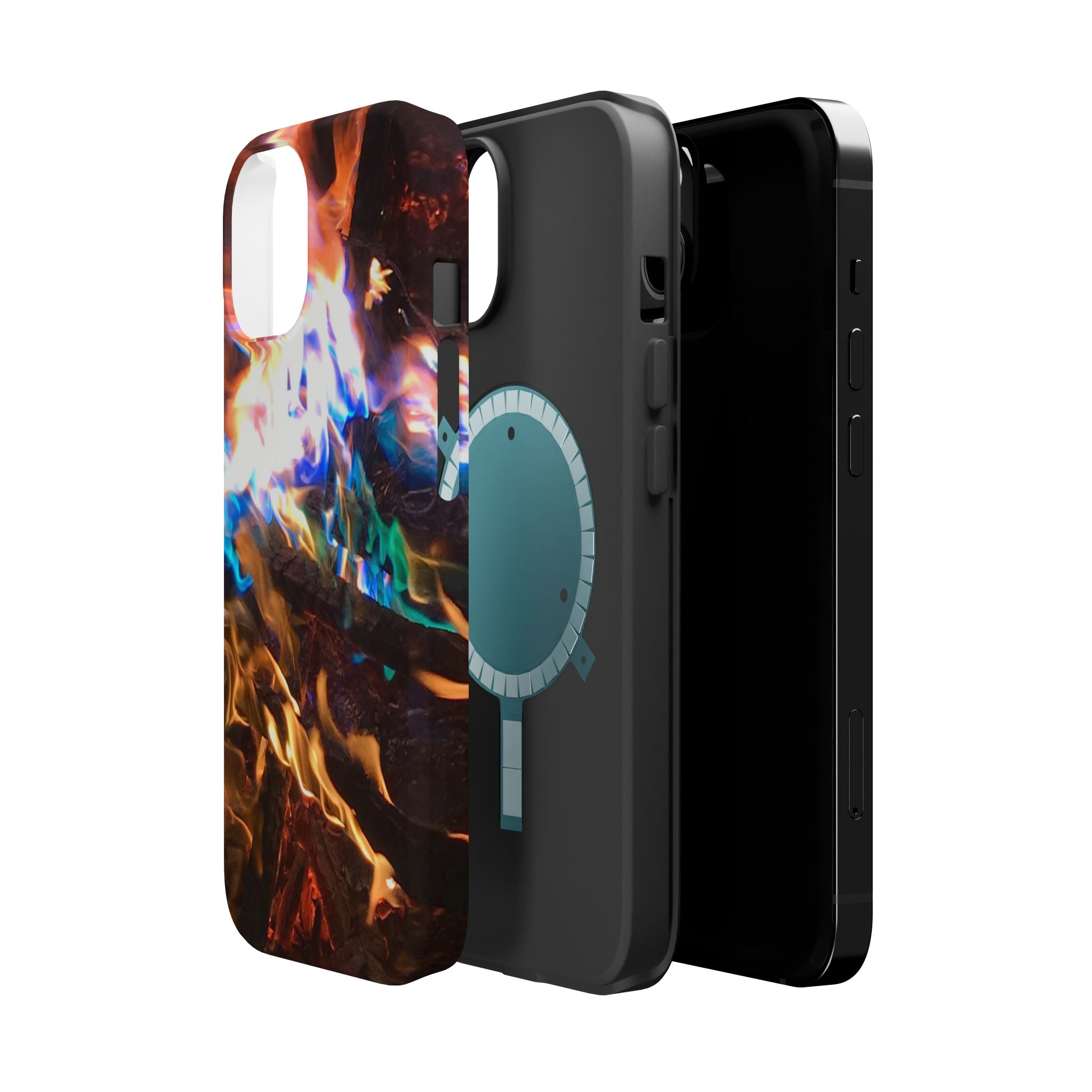 Aurora Flame Phone Case - Magnetic Impact-Resistant iPhone Cover