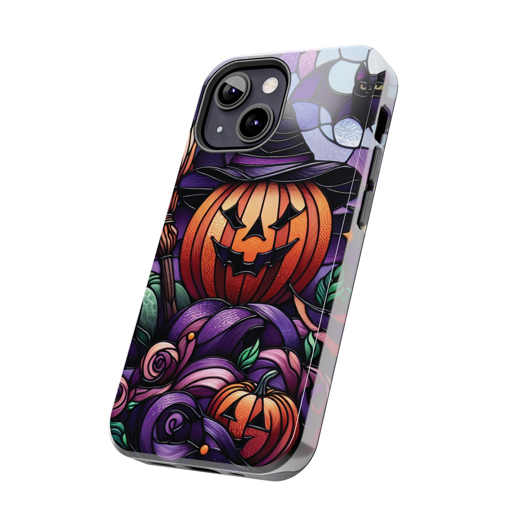 Halloween Jack-O'-Lantern Tough Phone Case — Spooky Pumpkin Witch Hat Design