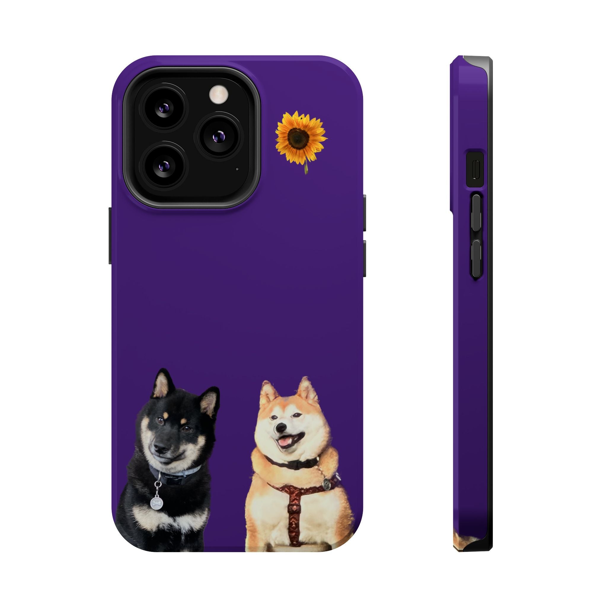 Shiba pair purple sunflower MagSafe Tough Cases
