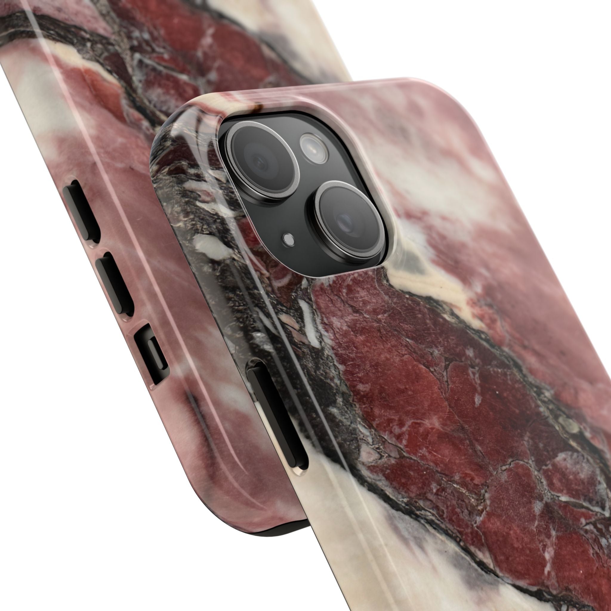 Red Marble Tough Phone Case — Protective Designer Phone Cover