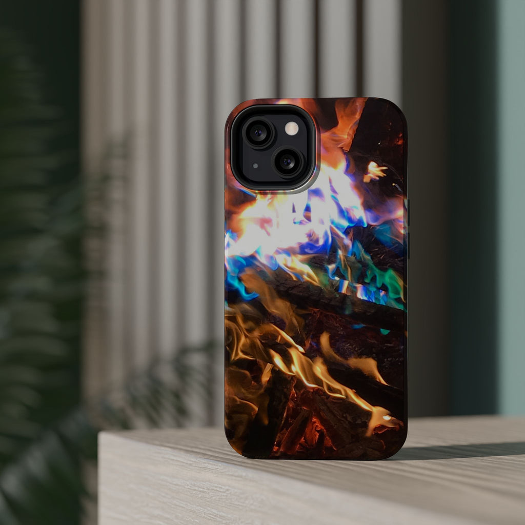 Aurora Flame Phone Case - Magnetic Impact-Resistant iPhone Cover