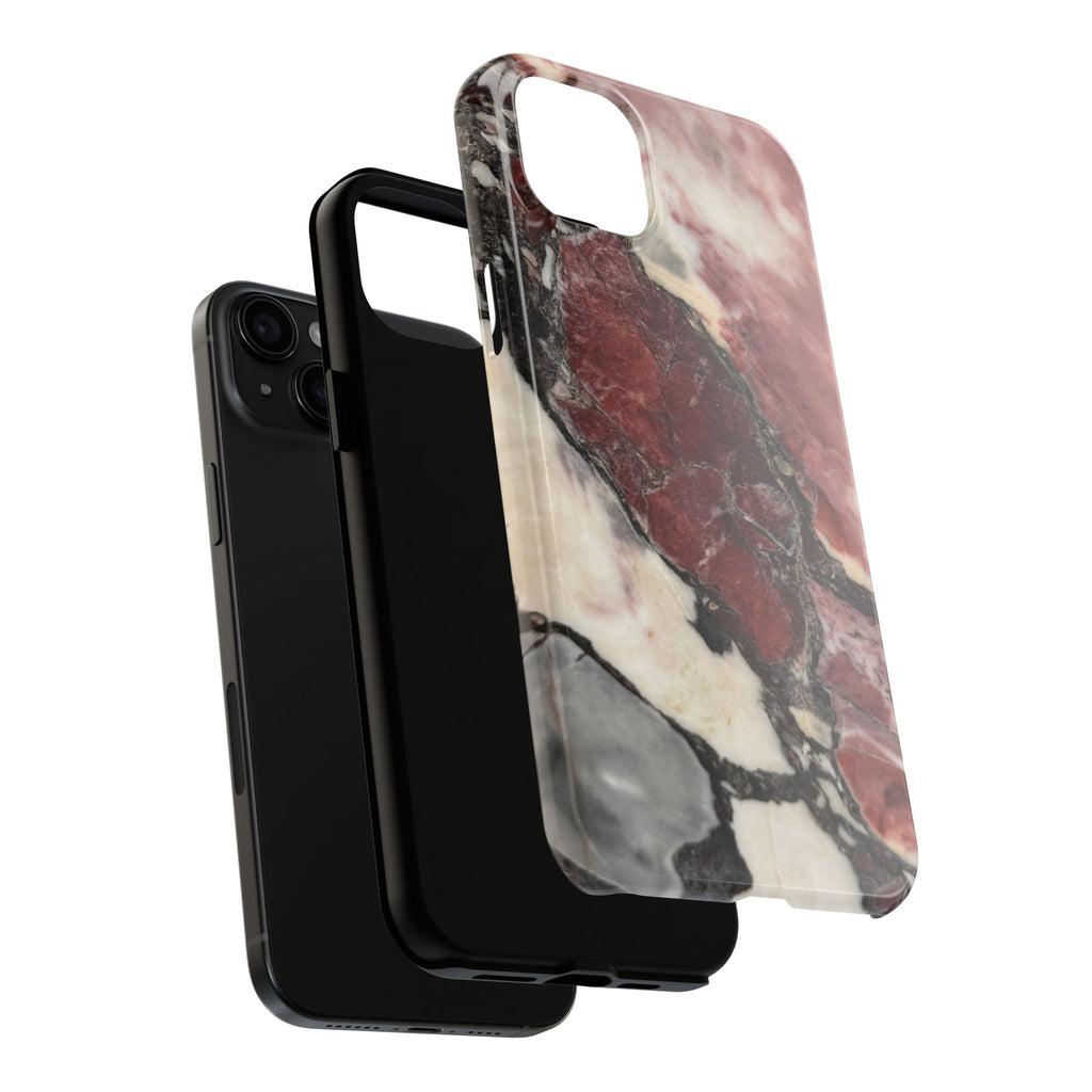 Red Marble Tough Phone Case — Protective Designer Phone Cover