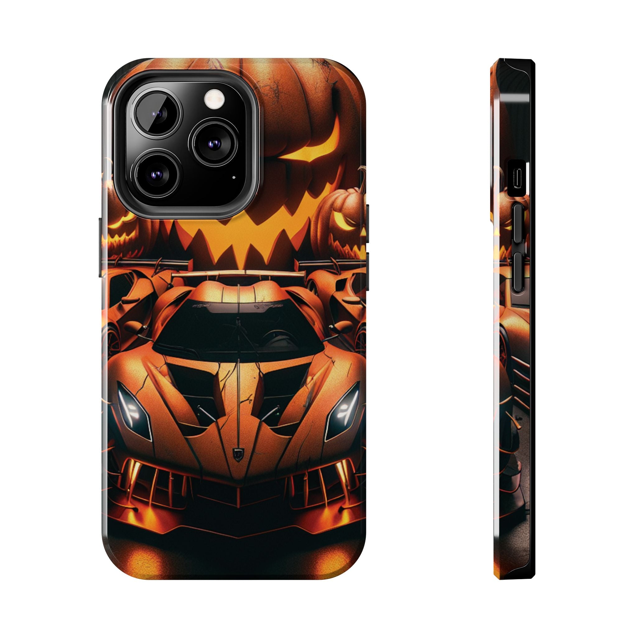 Halloween Supercar Tough Phone Case — Pumpkin Jack-O'-Lantern Design