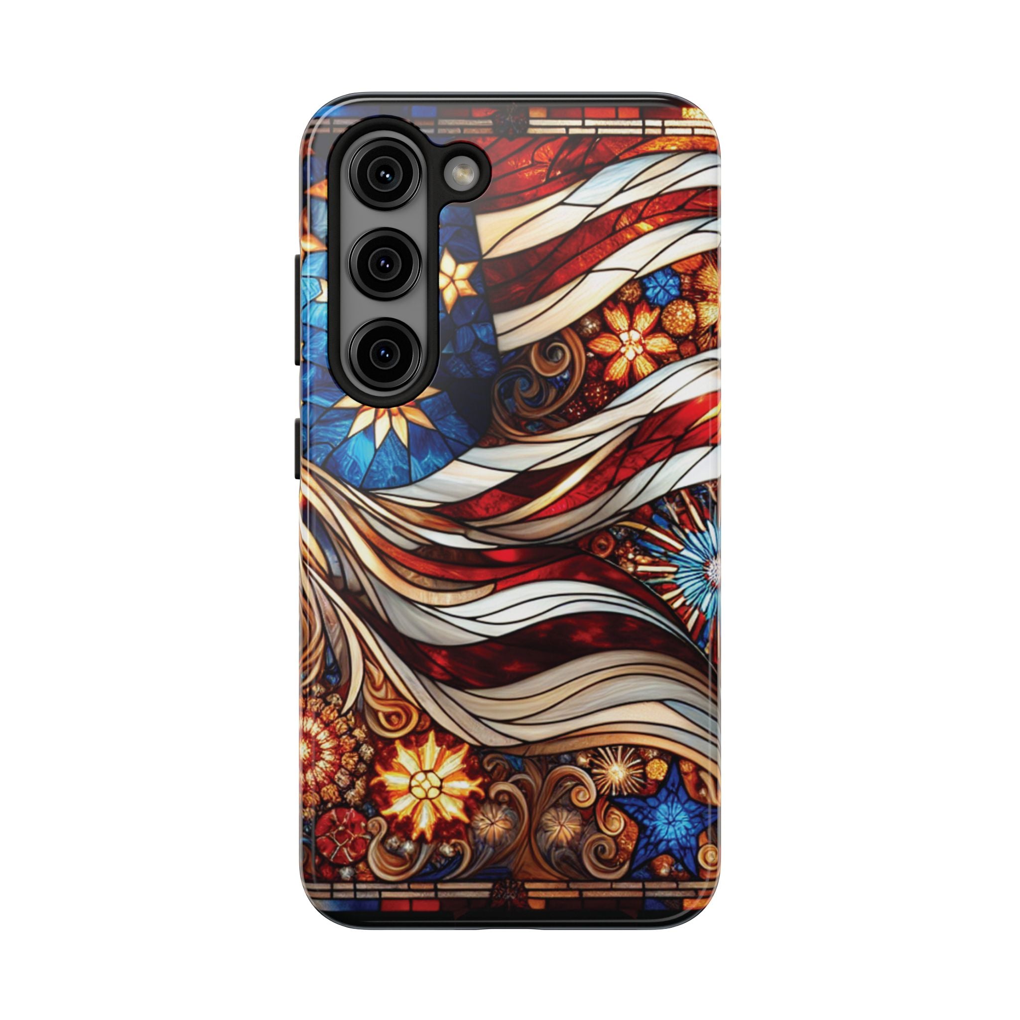 American by Nature Colorful Stained Glass Tough Phone Cases | Unique iPhone Covers, Protective Cases, Vibrant Designs, Gifts for Him/Her