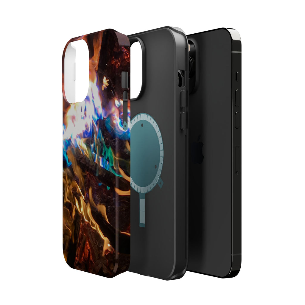 Aurora Flame Phone Case - Magnetic Impact-Resistant iPhone Cover