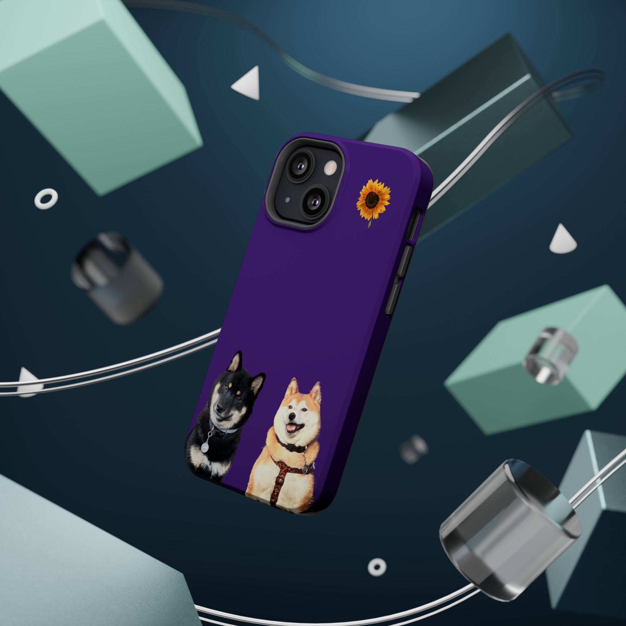 Shiba pair purple sunflower MagSafe Tough Cases