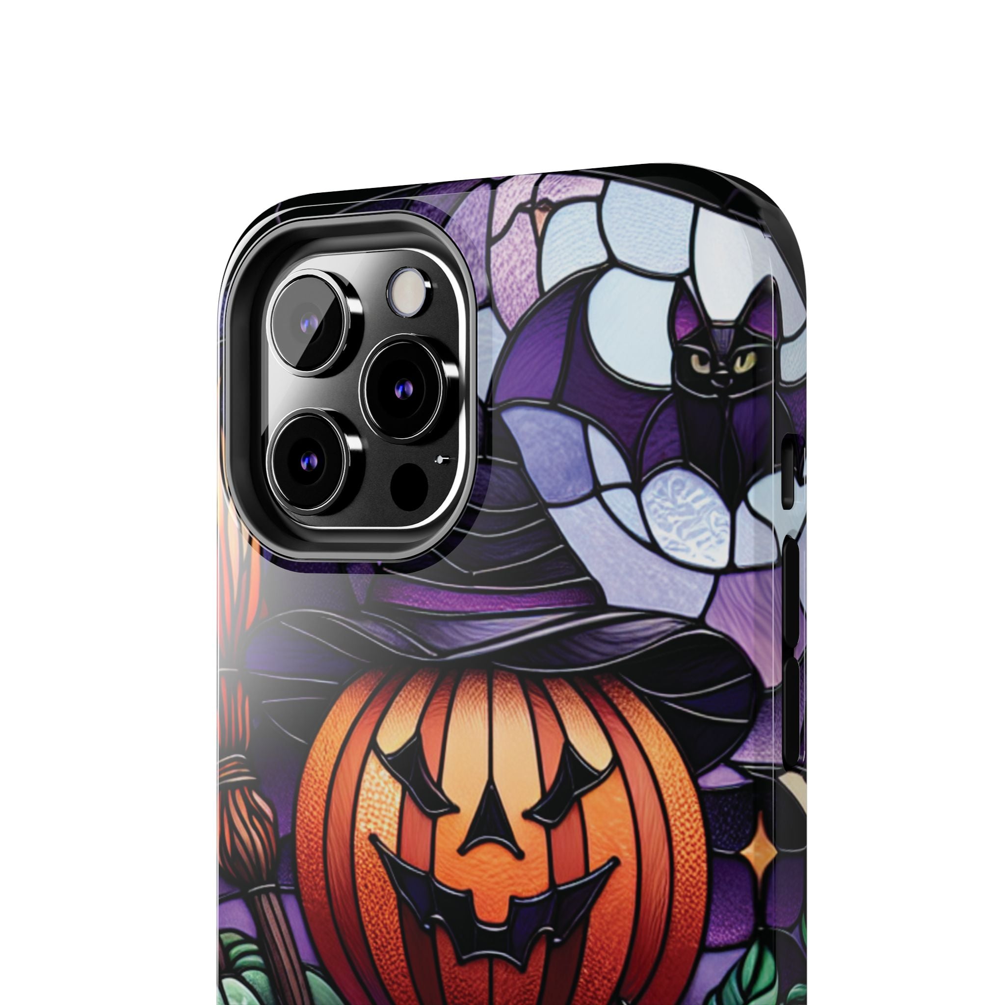 Halloween Jack-O'-Lantern Tough Phone Case — Spooky Pumpkin Witch Hat Design