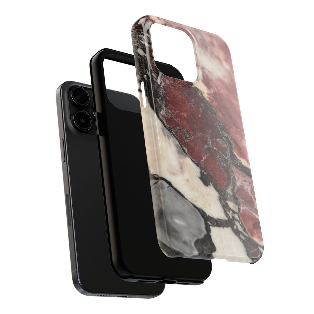 Red Marble Tough Phone Case — Protective Designer Phone Cover