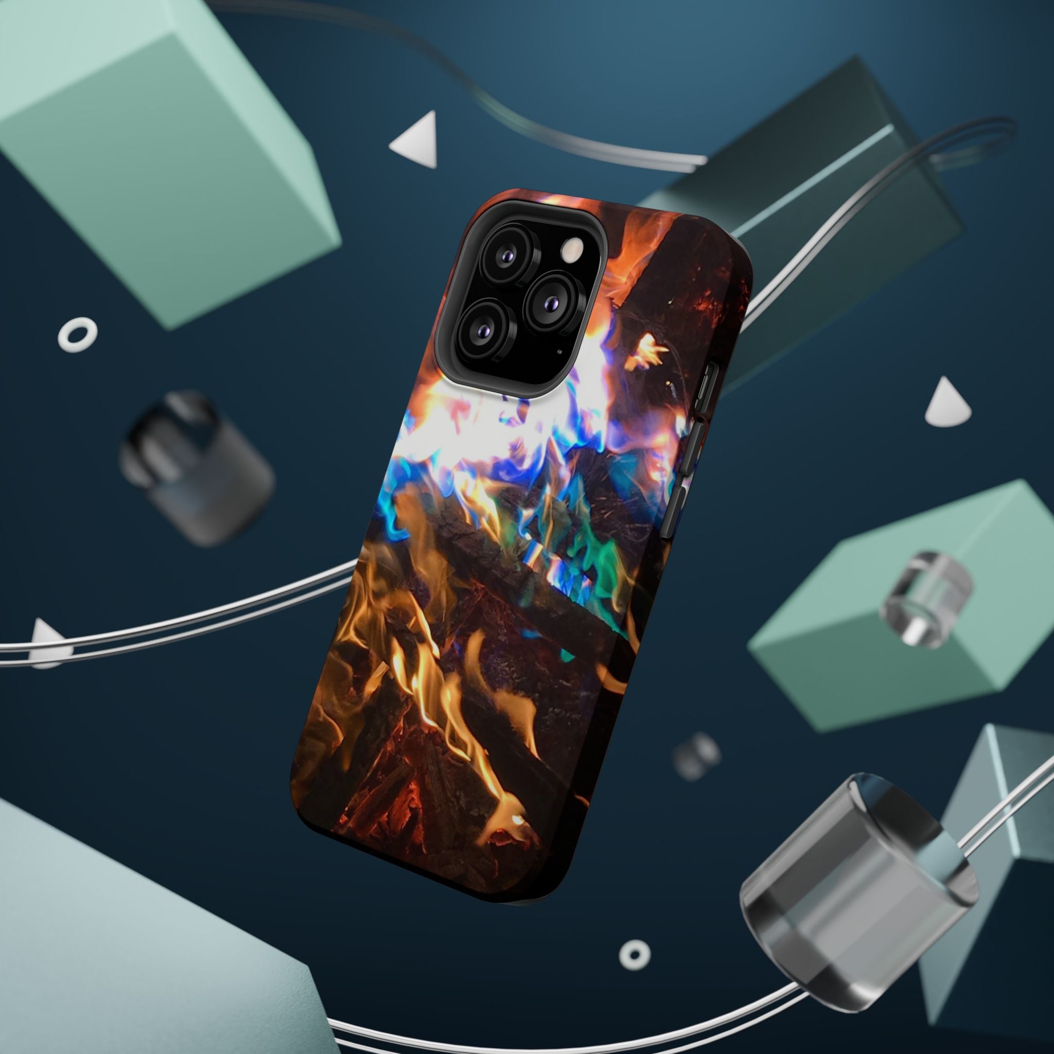 Aurora Flame Phone Case - Magnetic Impact-Resistant iPhone Cover