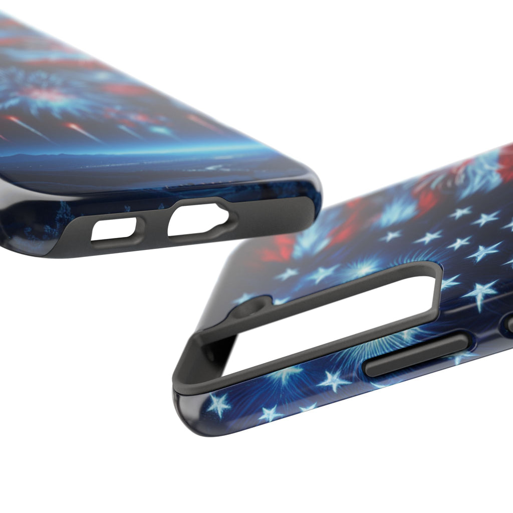 Patriotic Fireworks Phone Case, Independence Day, USA Pride, Tough Phone Cover, July 4th, Gift for Veterans