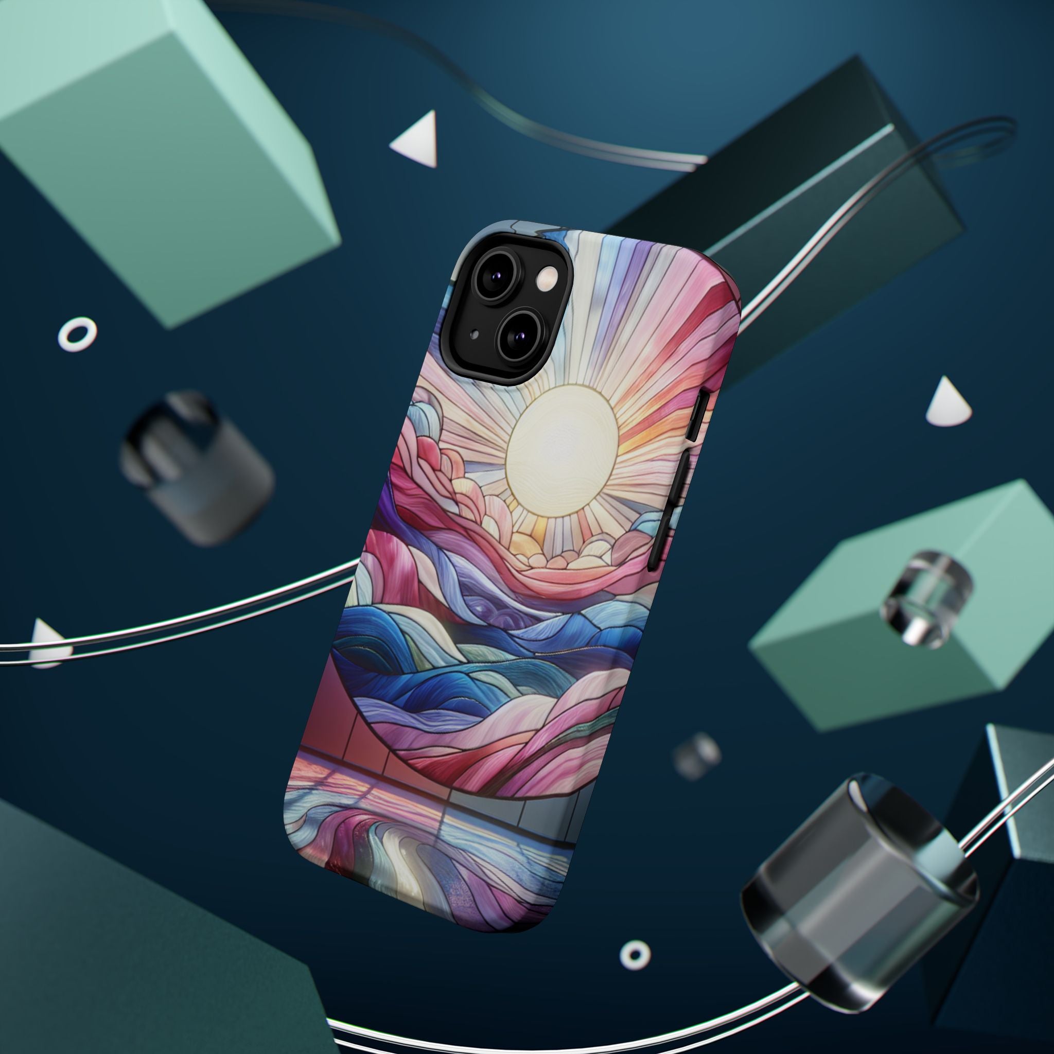 Magnet Tough Cases - Sunrise Stained Glass Design
