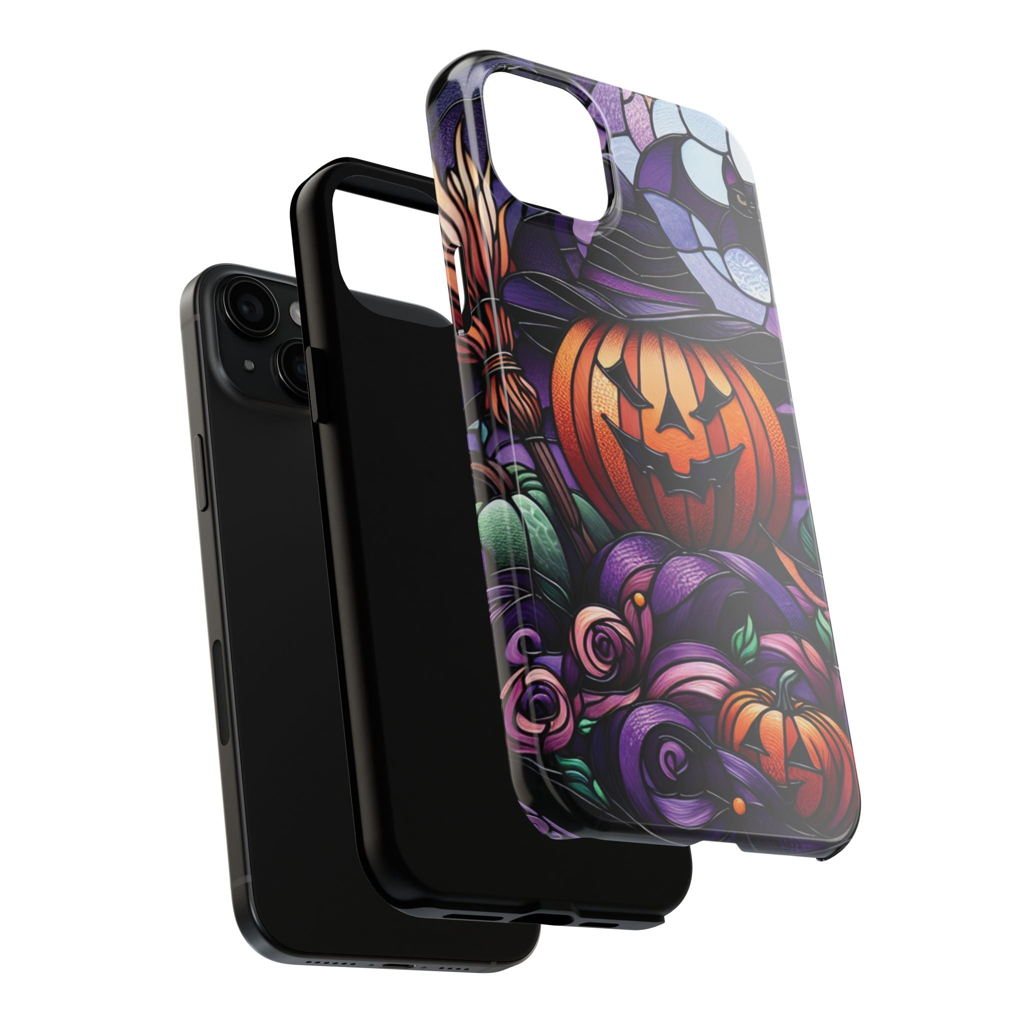 Halloween Jack-O'-Lantern Tough Phone Case — Spooky Pumpkin Witch Hat Design