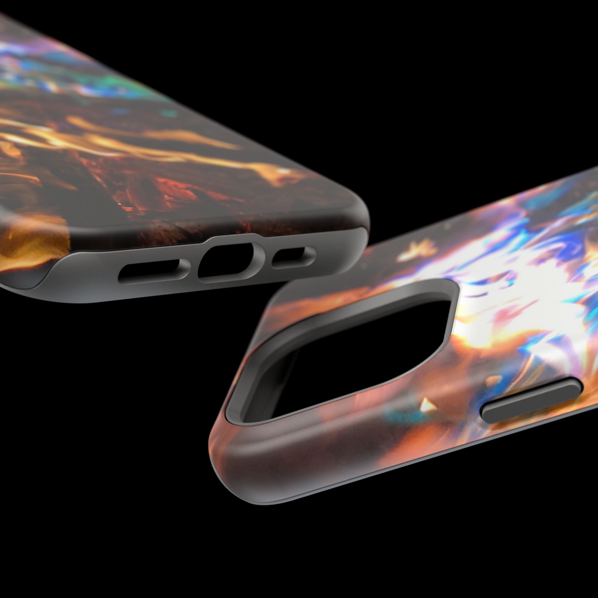 Aurora Flame Phone Case - Magnetic Impact-Resistant iPhone Cover