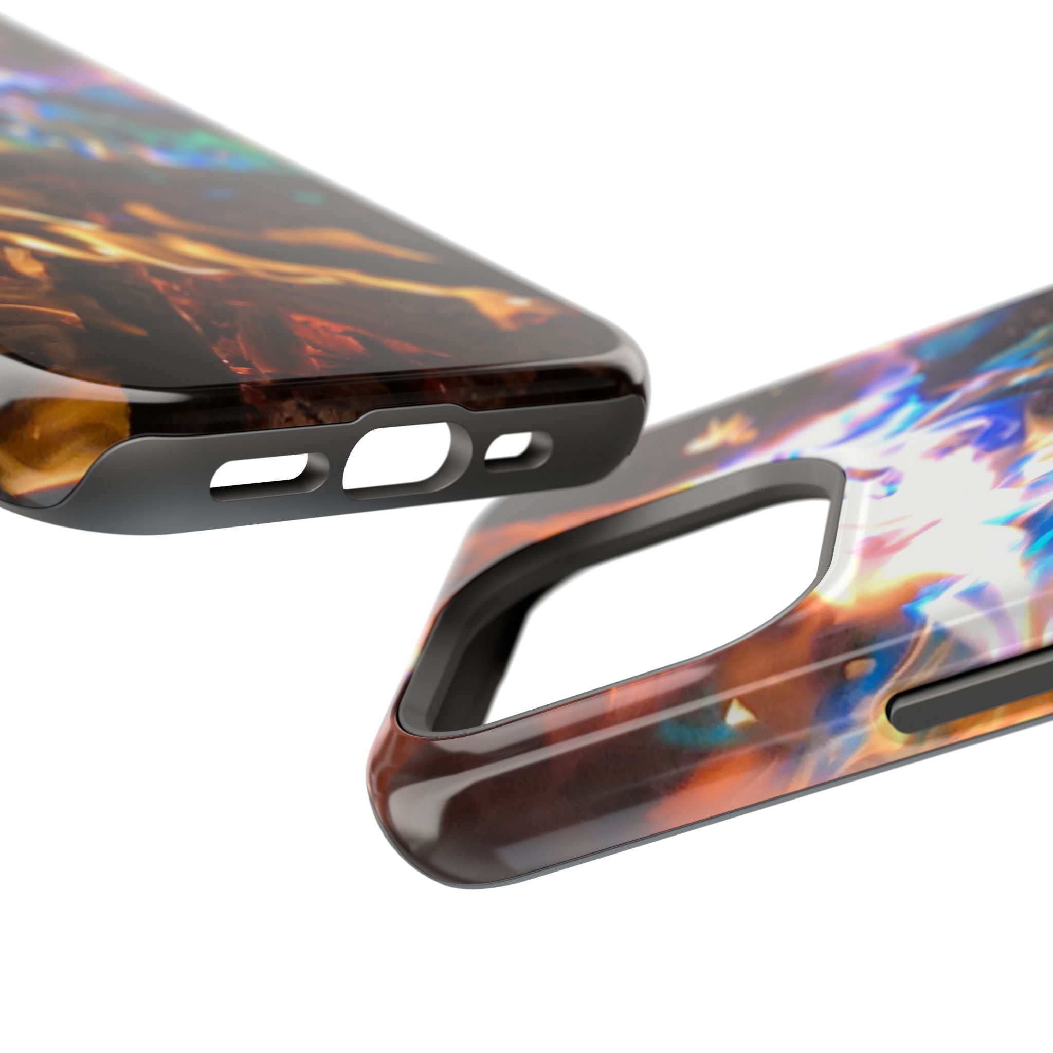 Aurora Flame Phone Case - Magnetic Impact-Resistant iPhone Cover
