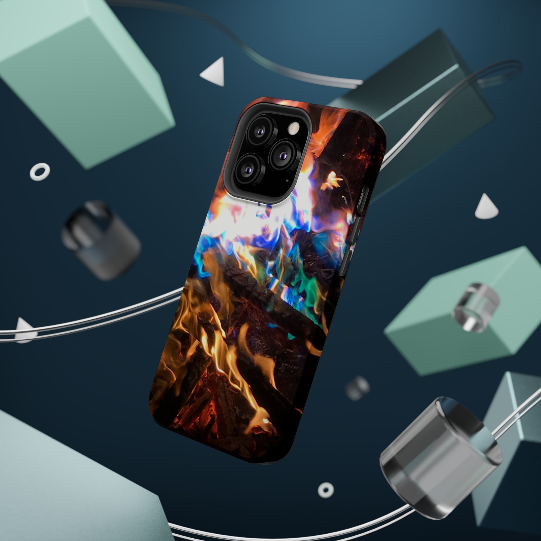 Aurora Flame Phone Case - Magnetic Impact-Resistant iPhone Cover