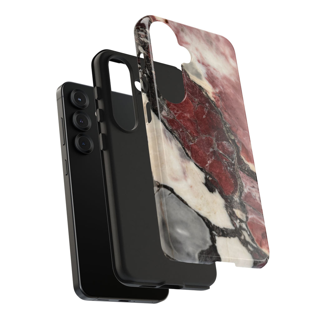 Red Marble Tough Phone Case — Protective Designer Phone Cover