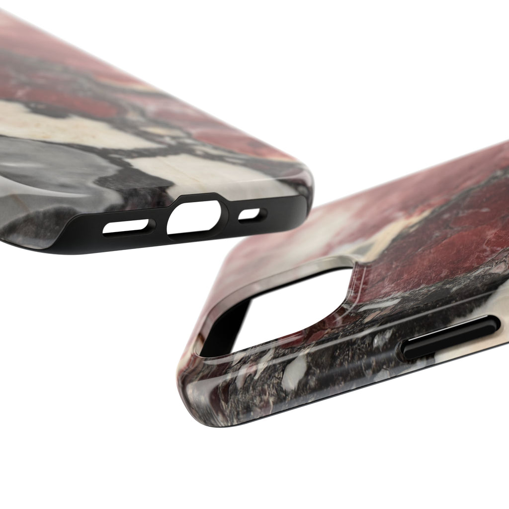 Red Marble Tough Phone Case — Protective Designer Phone Cover