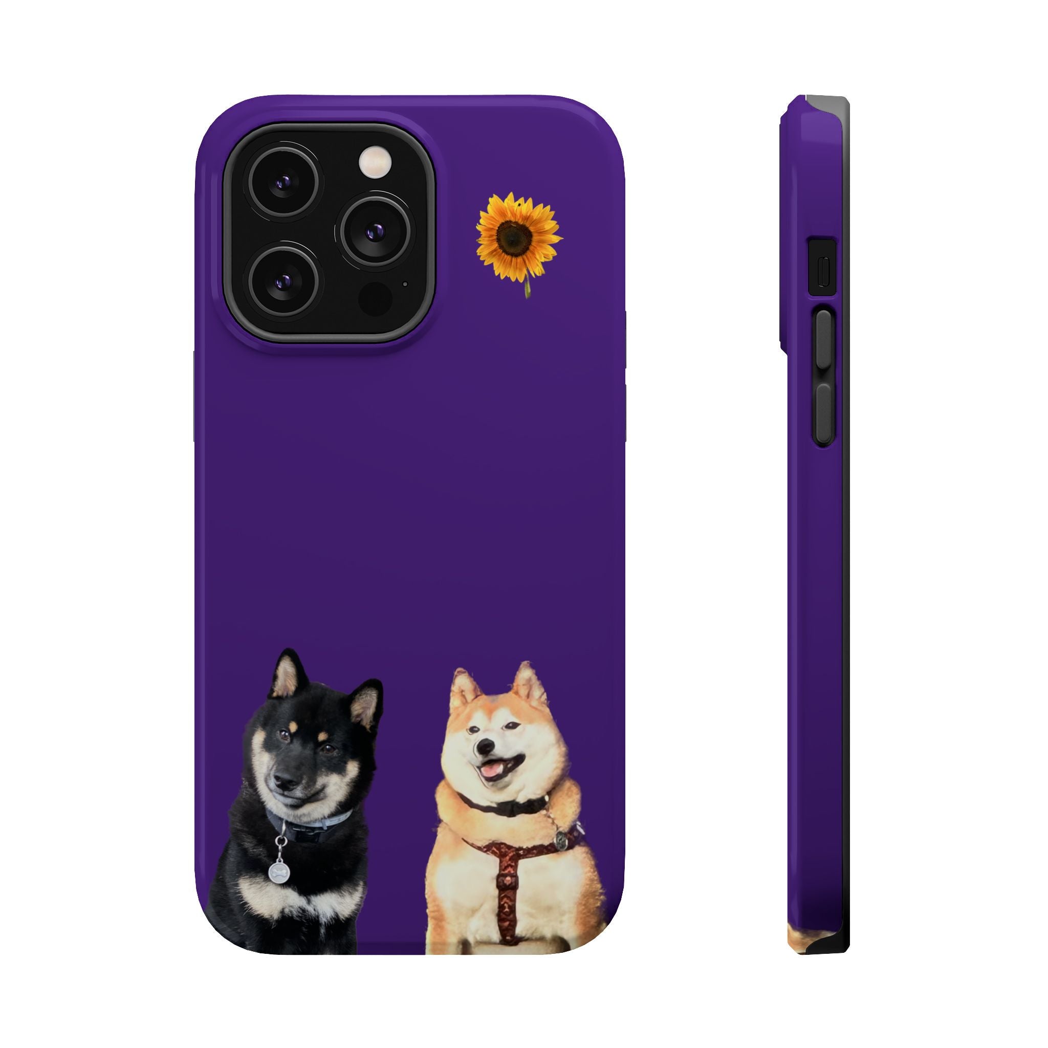 Shiba pair purple sunflower MagSafe Tough Cases